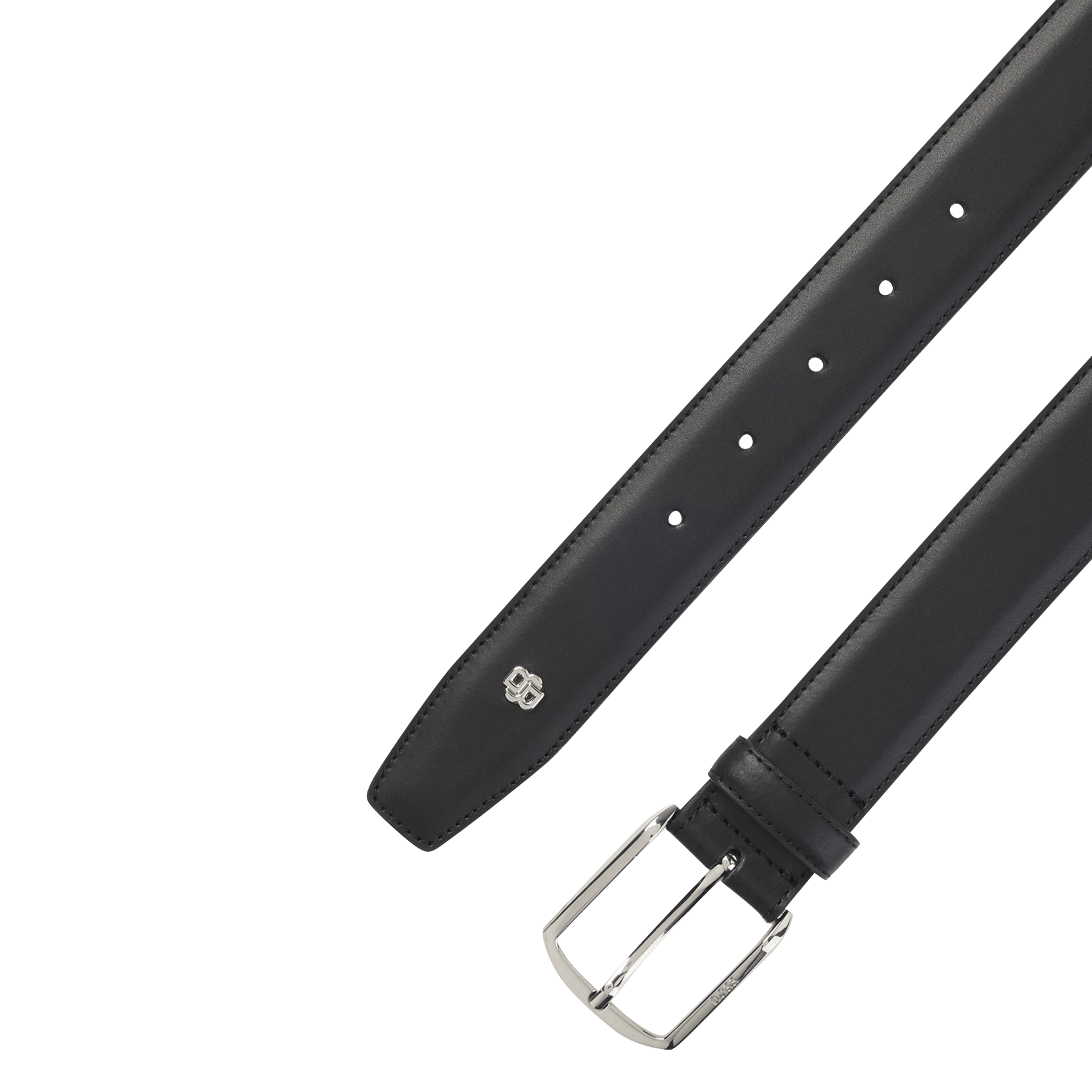 Leather belt BOSS Black