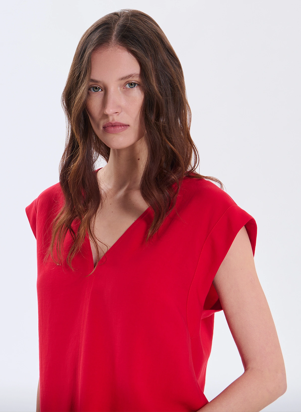 Top col v  ZAPA Rouge