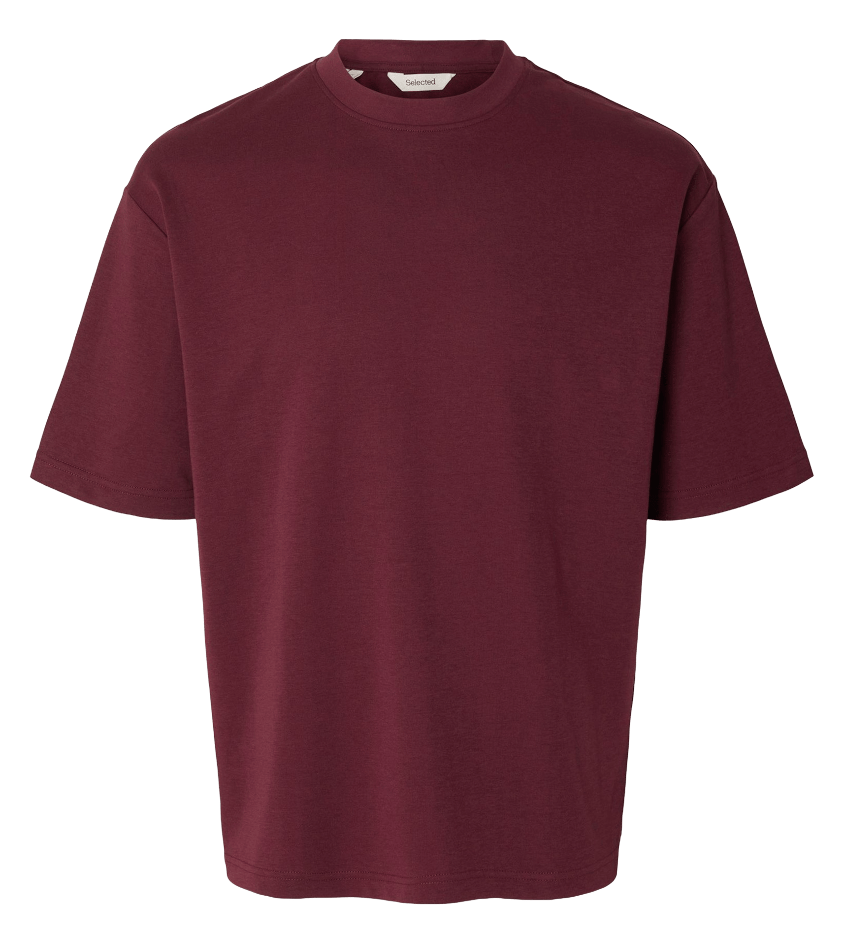 Oversized organic cotton blend t-shirt OSCAR Tawny port