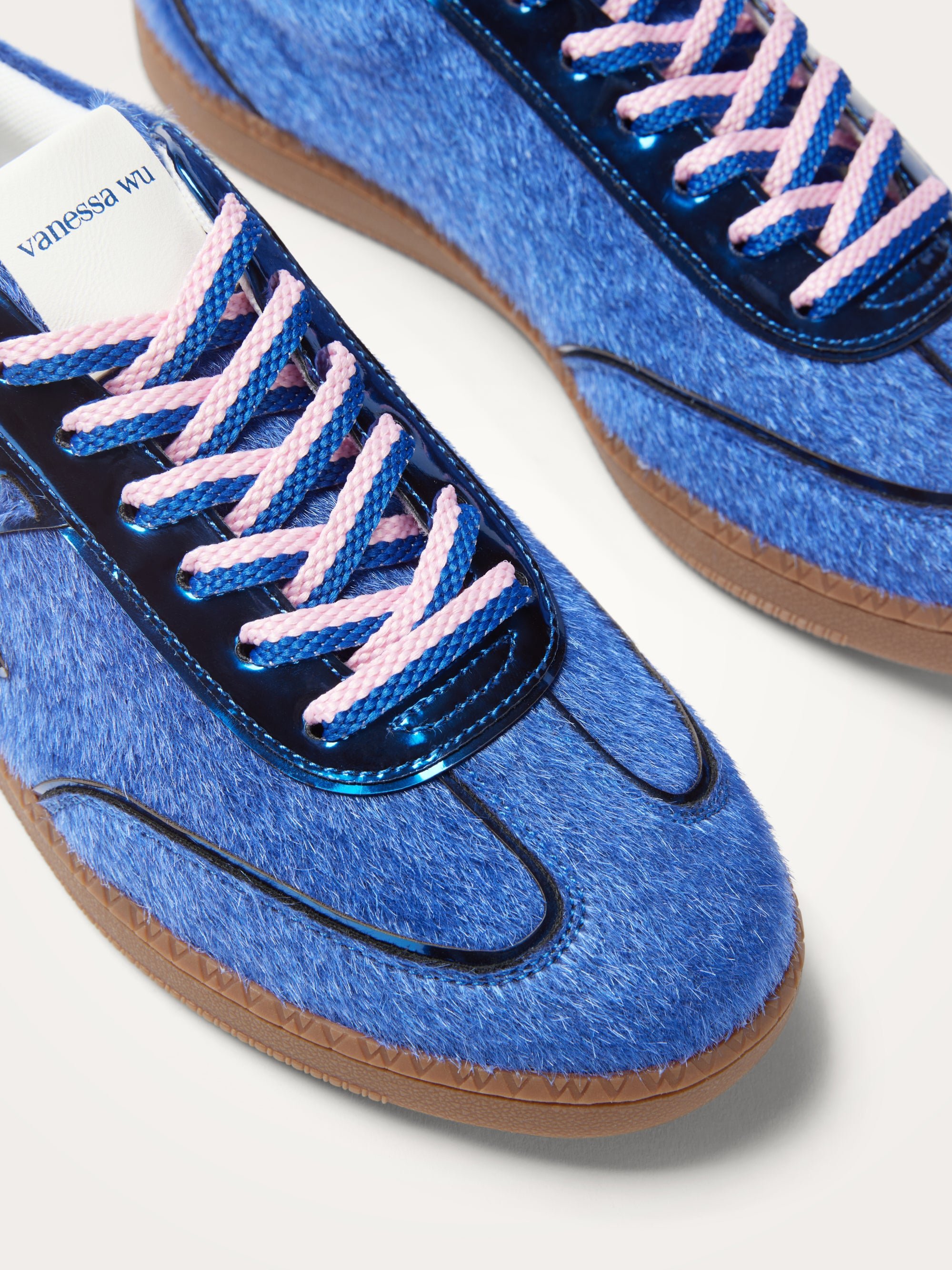 Sneakers with monogram on retro sole VANESSA WU Blue