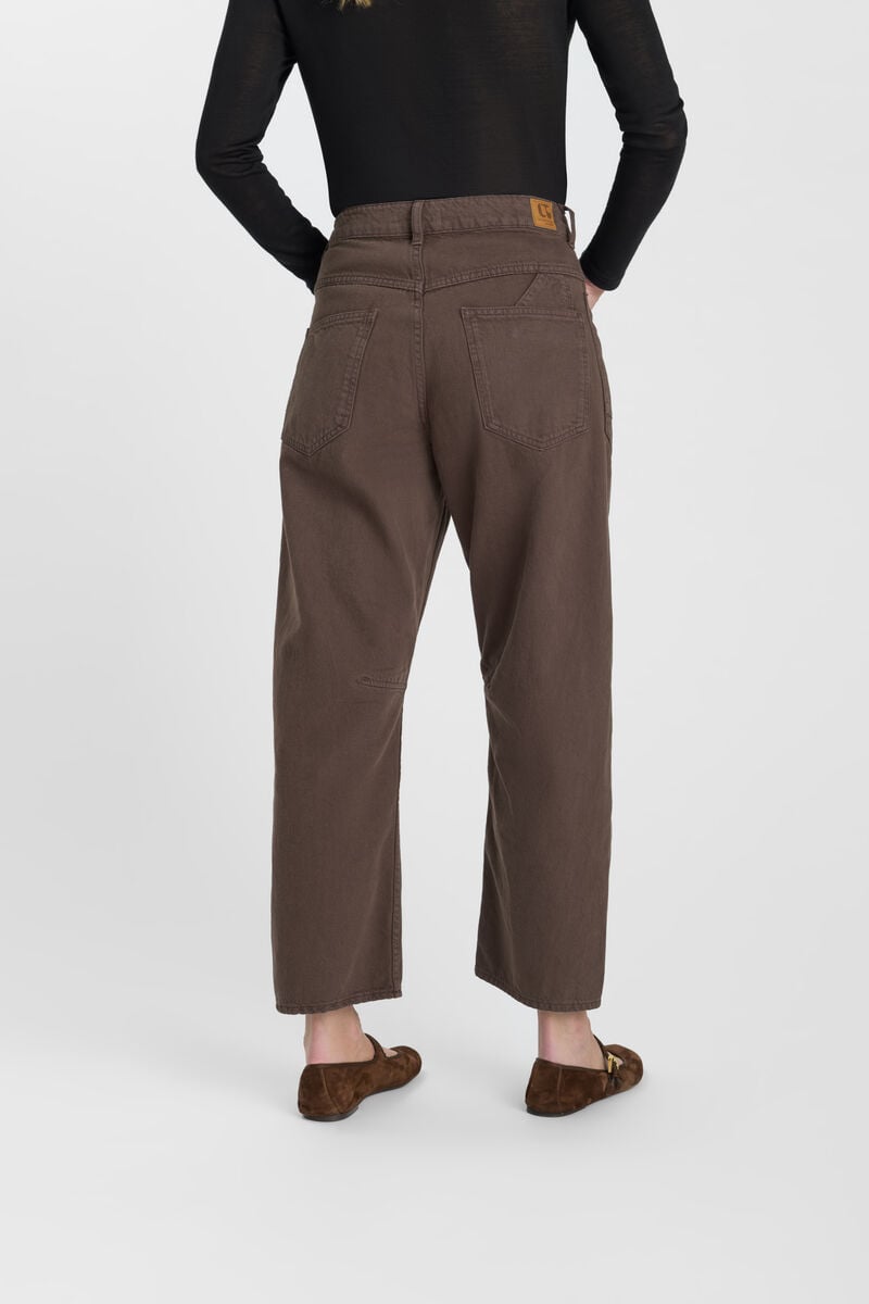 Loose jeans, wide leg, length 34 LE TEMPS DES CERISES Brown