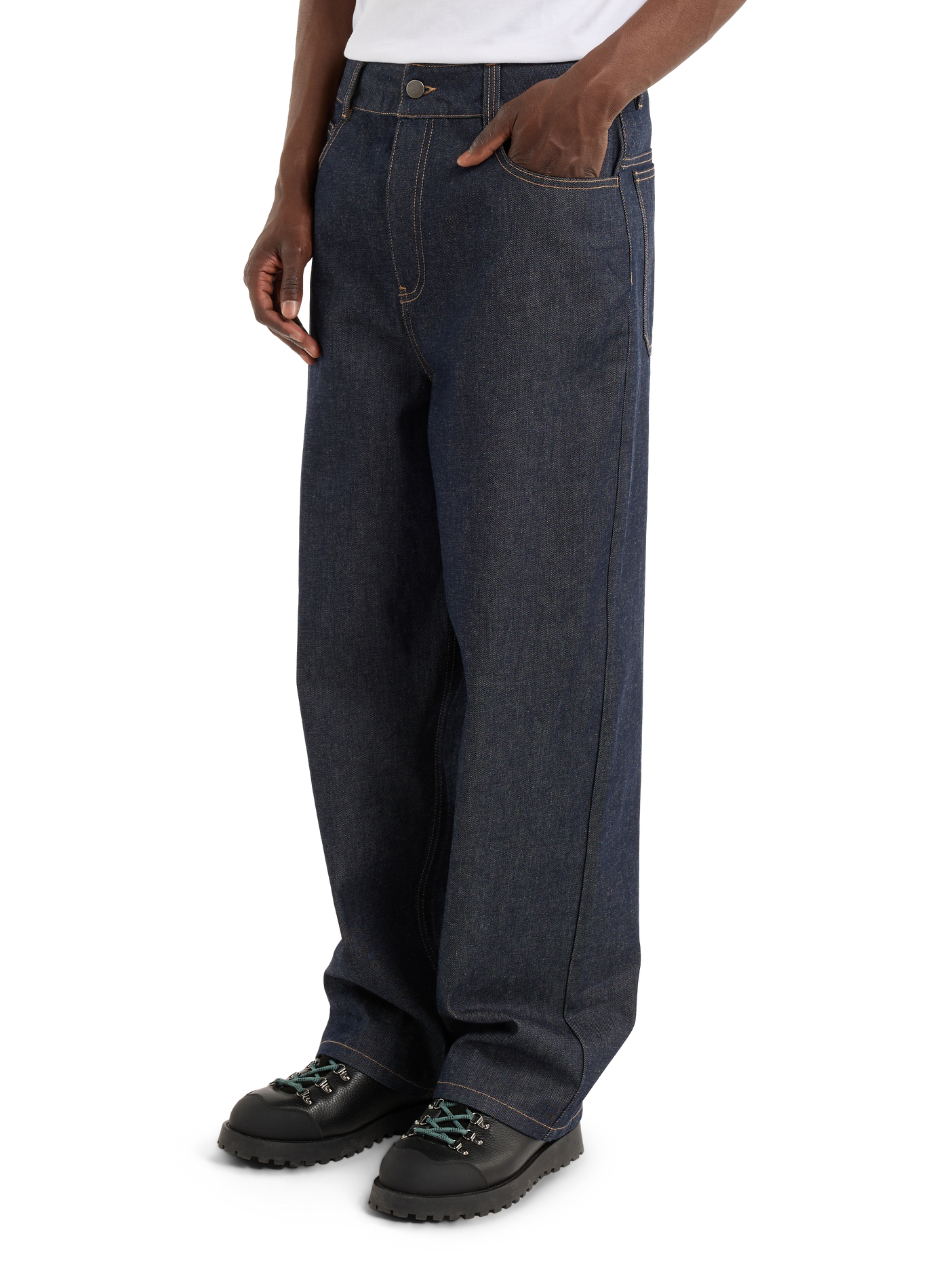 Wide-leg cotton denim jeans SAISON 1865 Blue