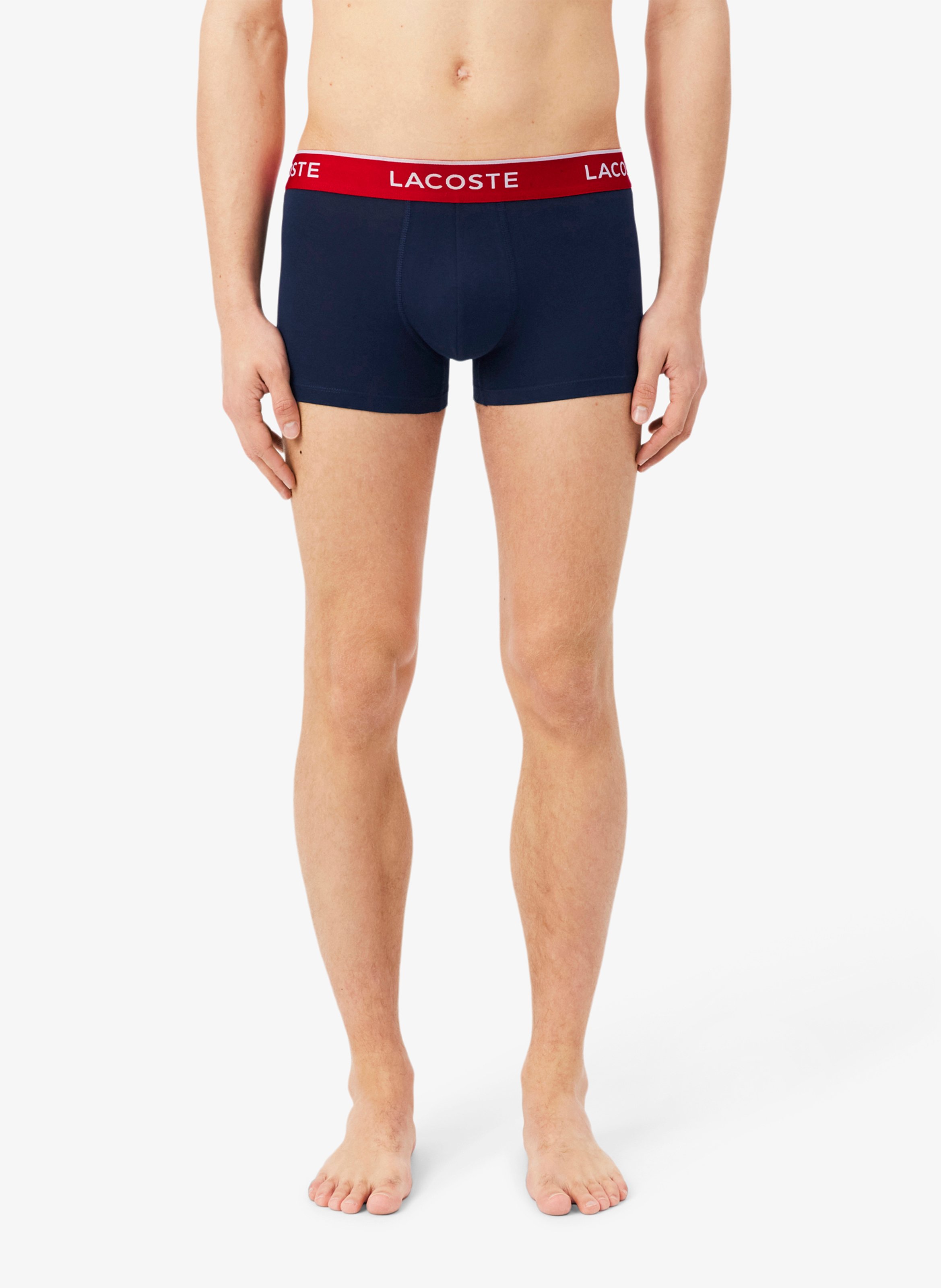 Pack of 3 cotton-blend trunks LACOSTE Blue