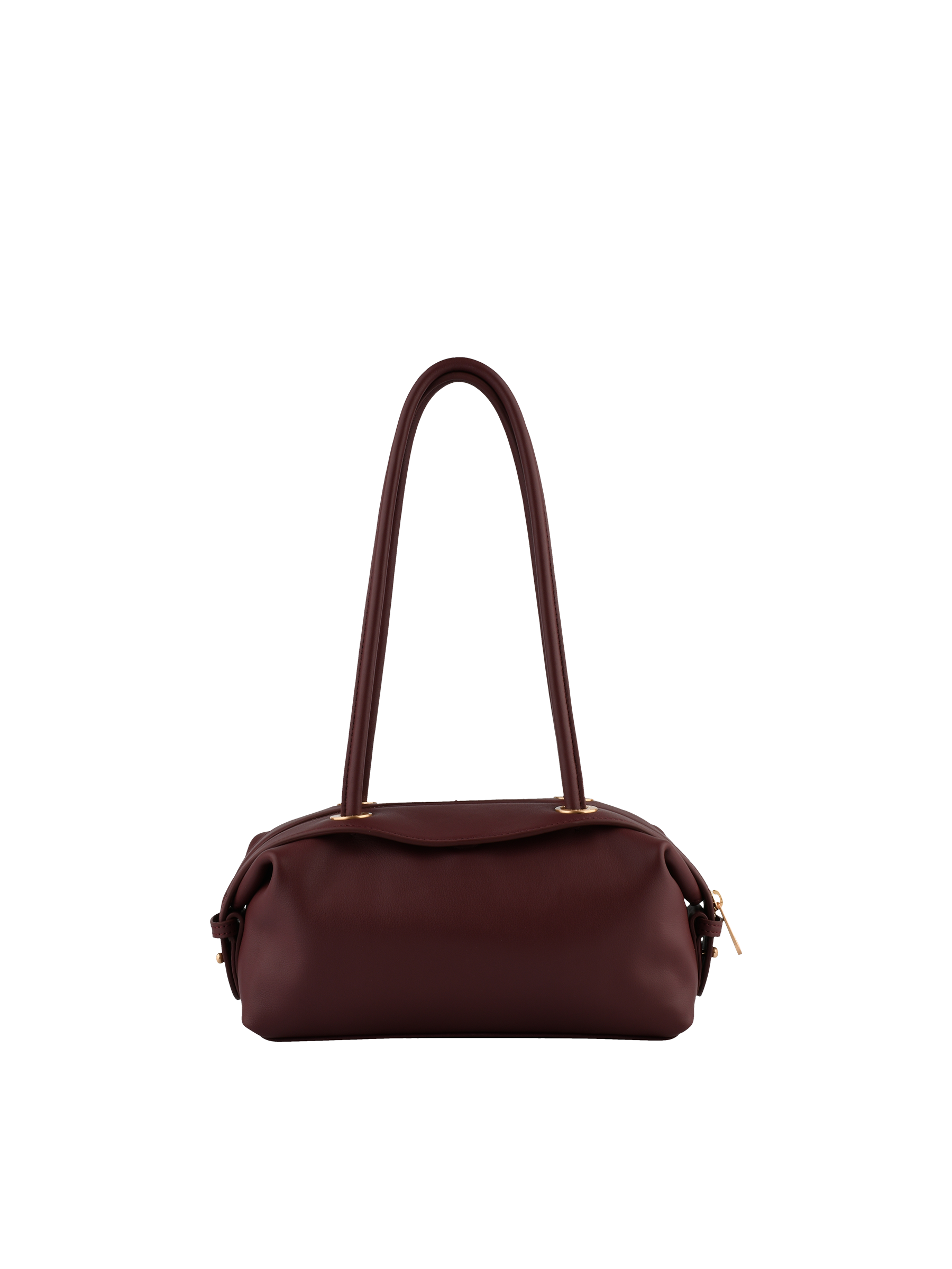 Sac porté épaule en cuir de vachette POURCHET Rouge