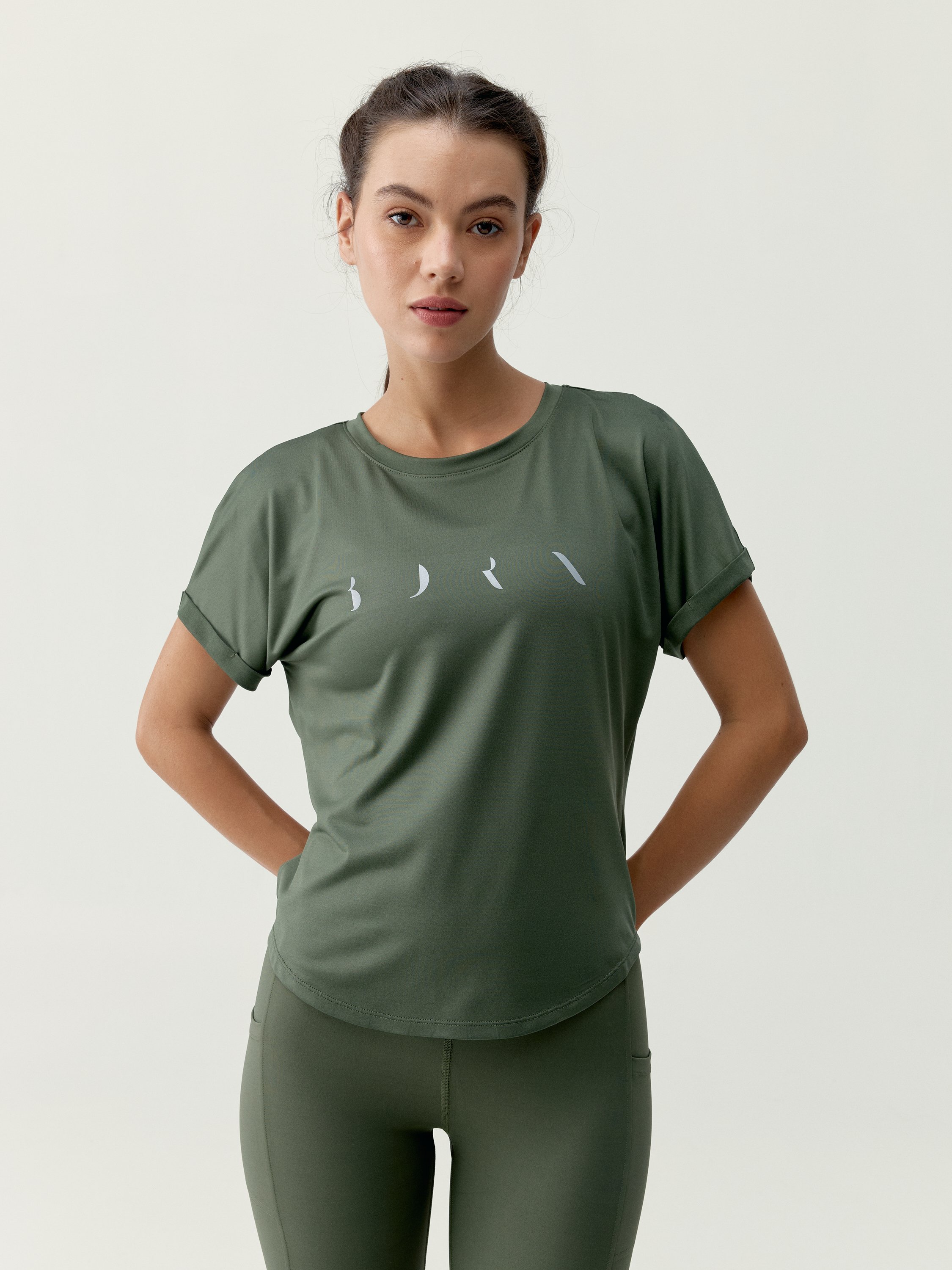 Short-sleeved azami t-shirt BORN Green