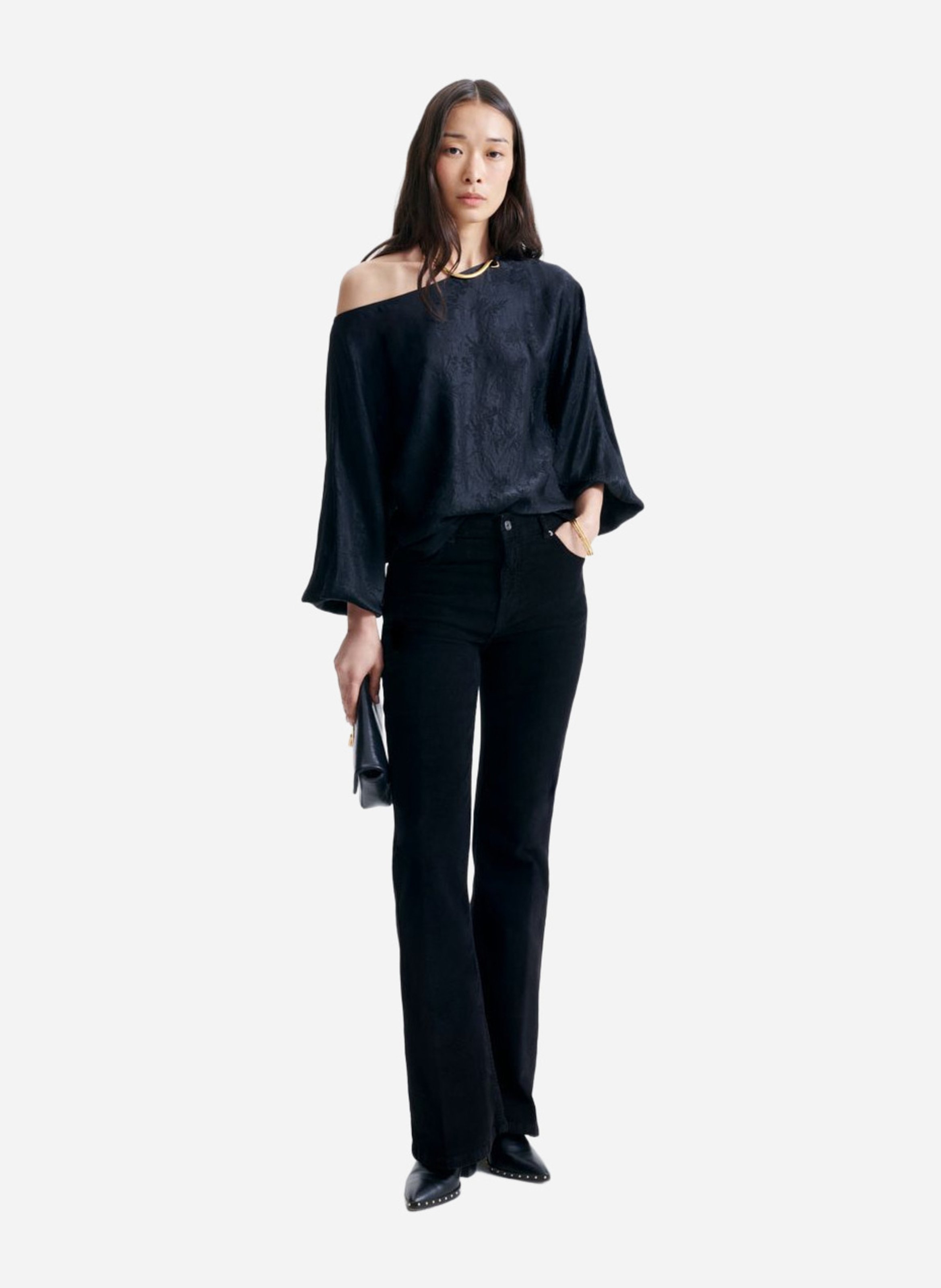 Kort donsjack met bontcapuchon VANESSA BRUNO Blauw