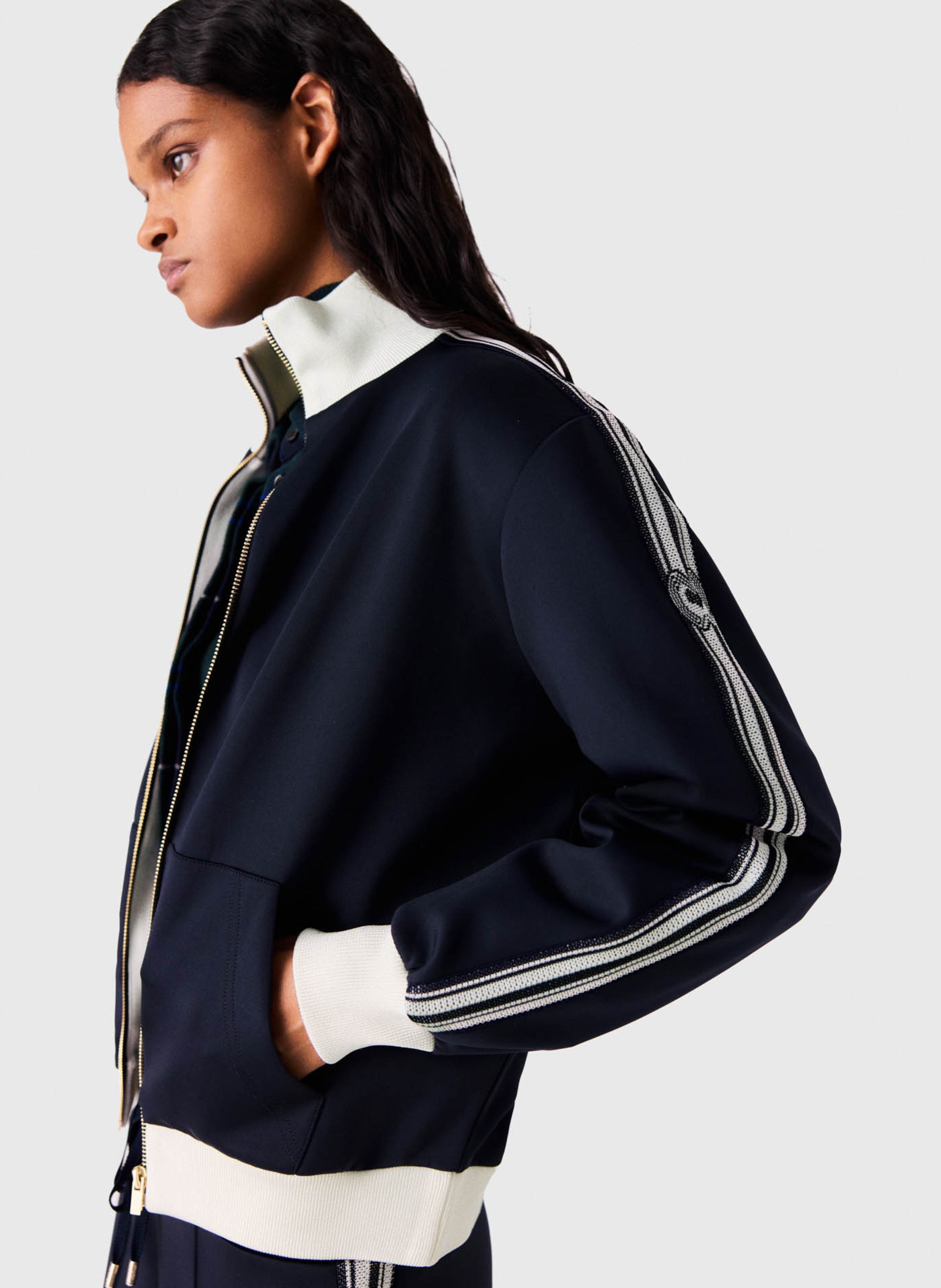 Sweat droit col montant MAJE Bleu