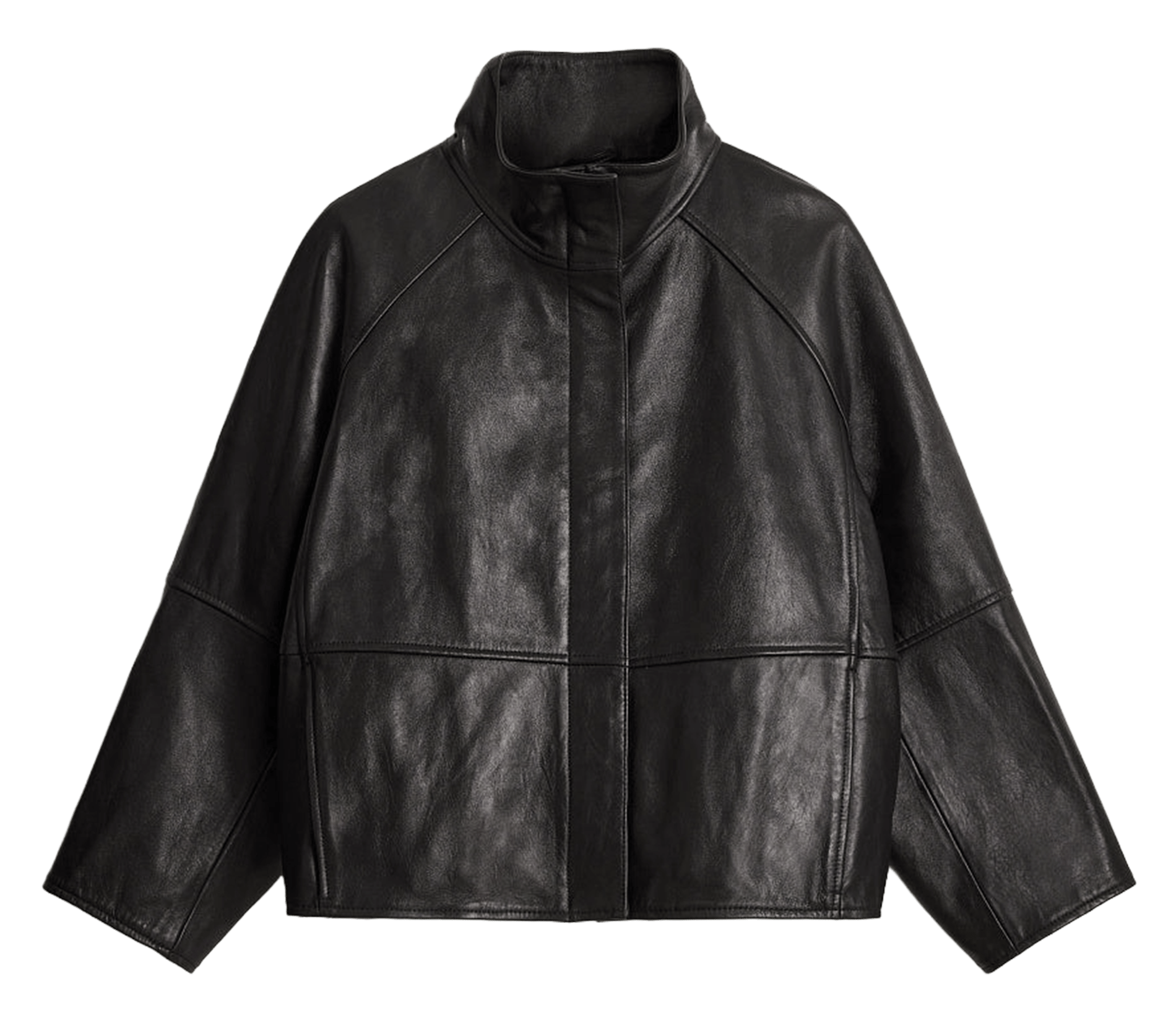 Oversized leather jacket SOEUR Black