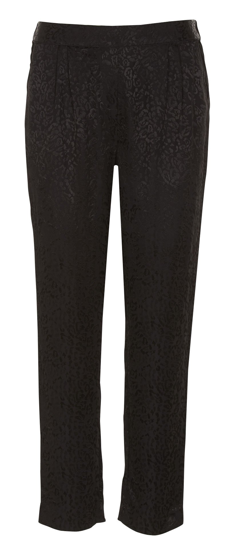 Pacha leopard jacquard carrot trousers SWILDENS Black