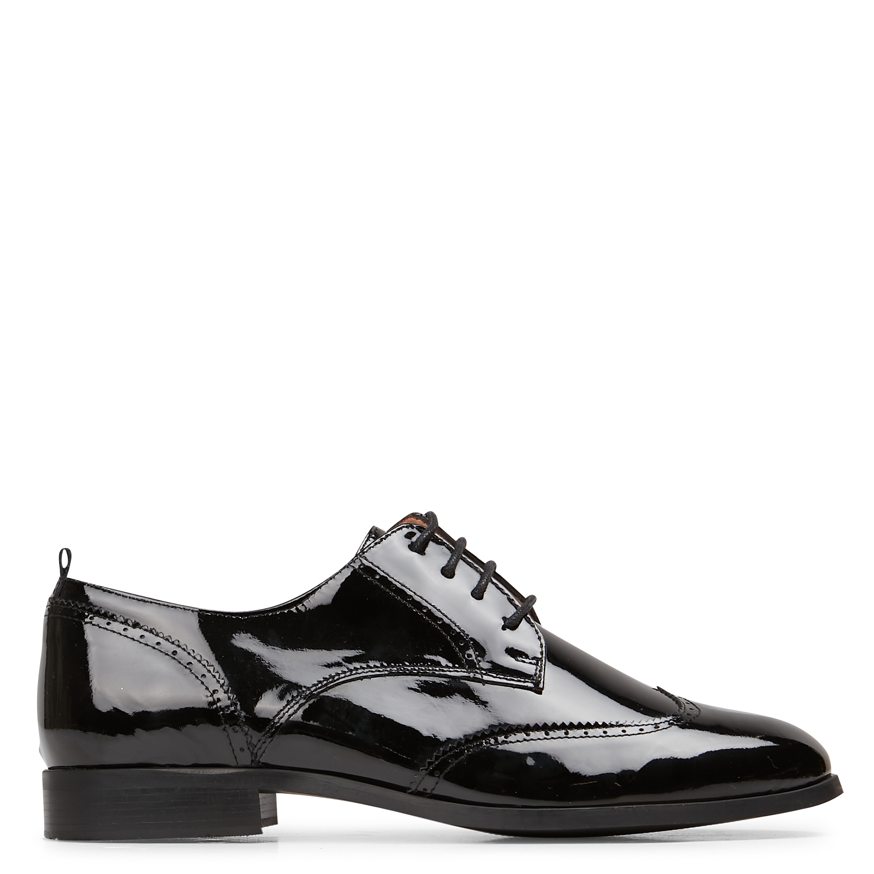 Patent leather Derby shoes MELLOW YELLOW Black