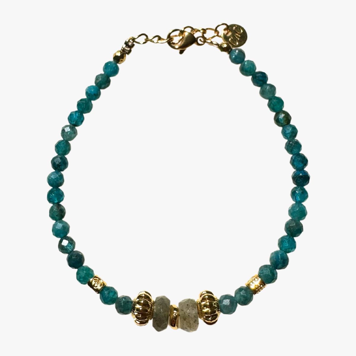 Apatite and labradorite bracelet GINANDGER Green