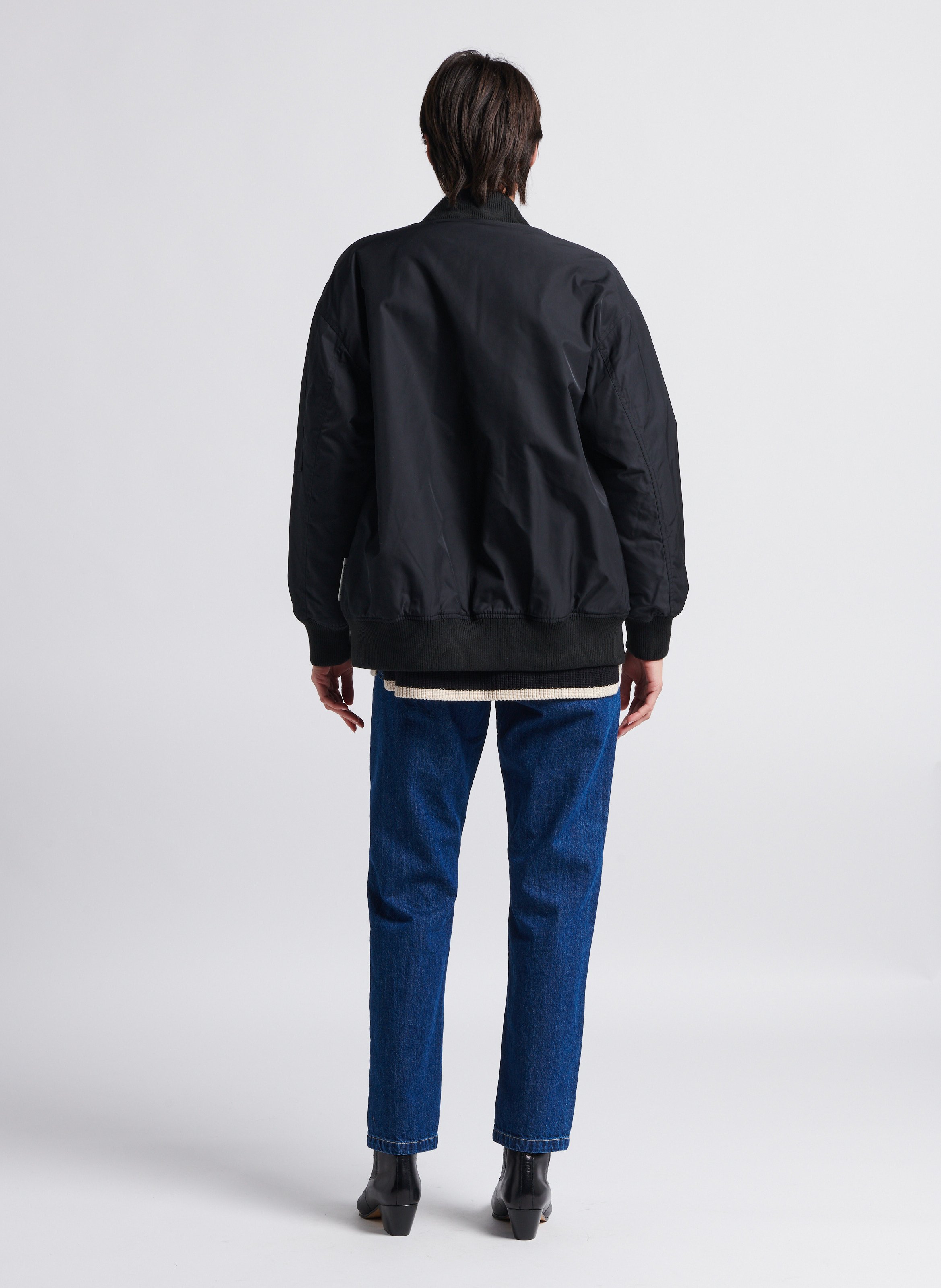 Mom-fit jeans met hoge taille en gelaagd effect Bruin