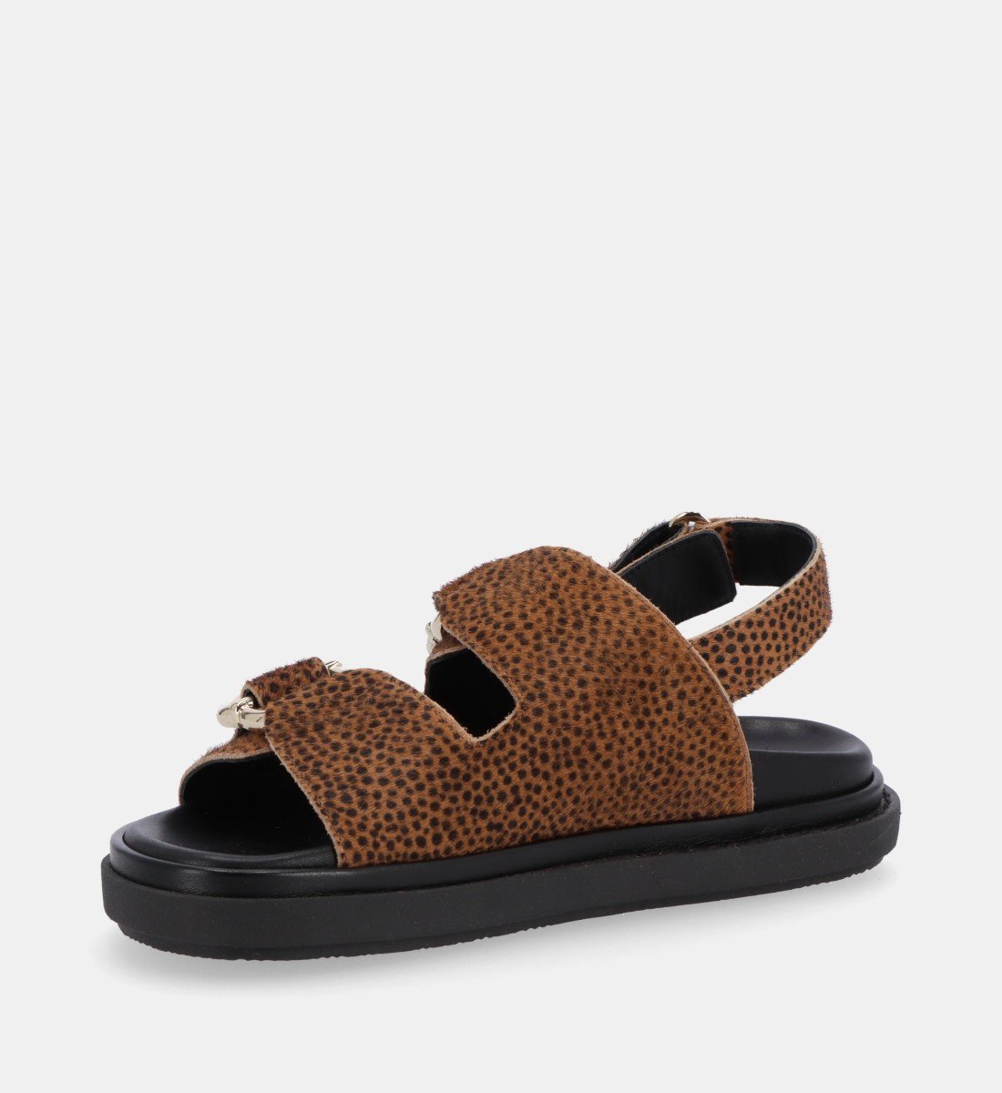 Aouda flat leather sandals ALOHAS Brown