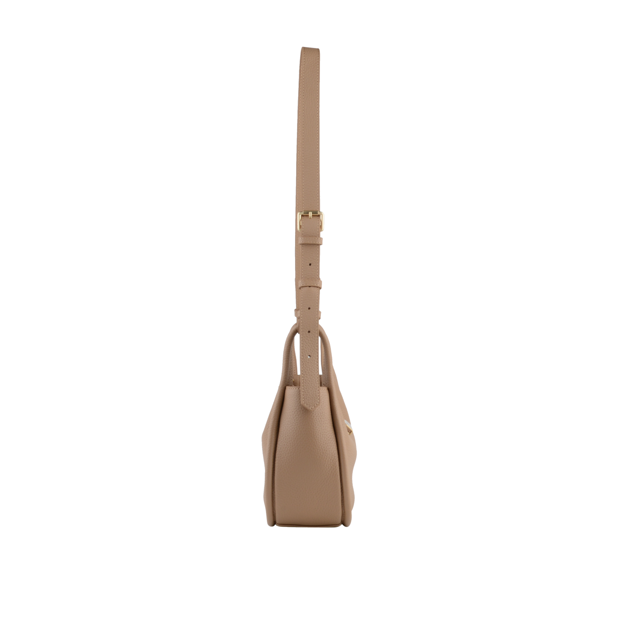 Leather clutch bag POURCHET Brown