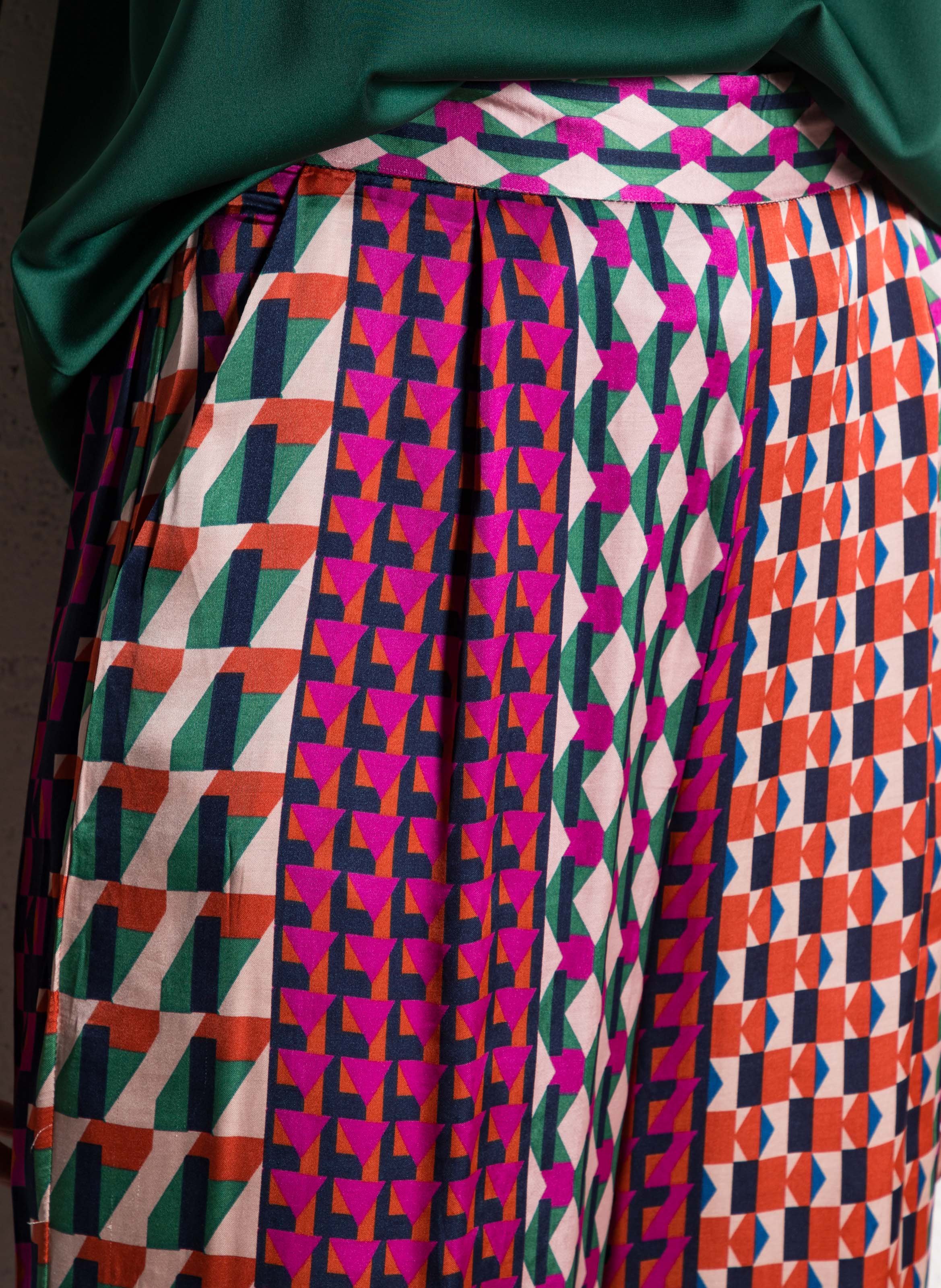 Pantalon droit à imprimé graphique LA PETITE ETOILE Multicolore