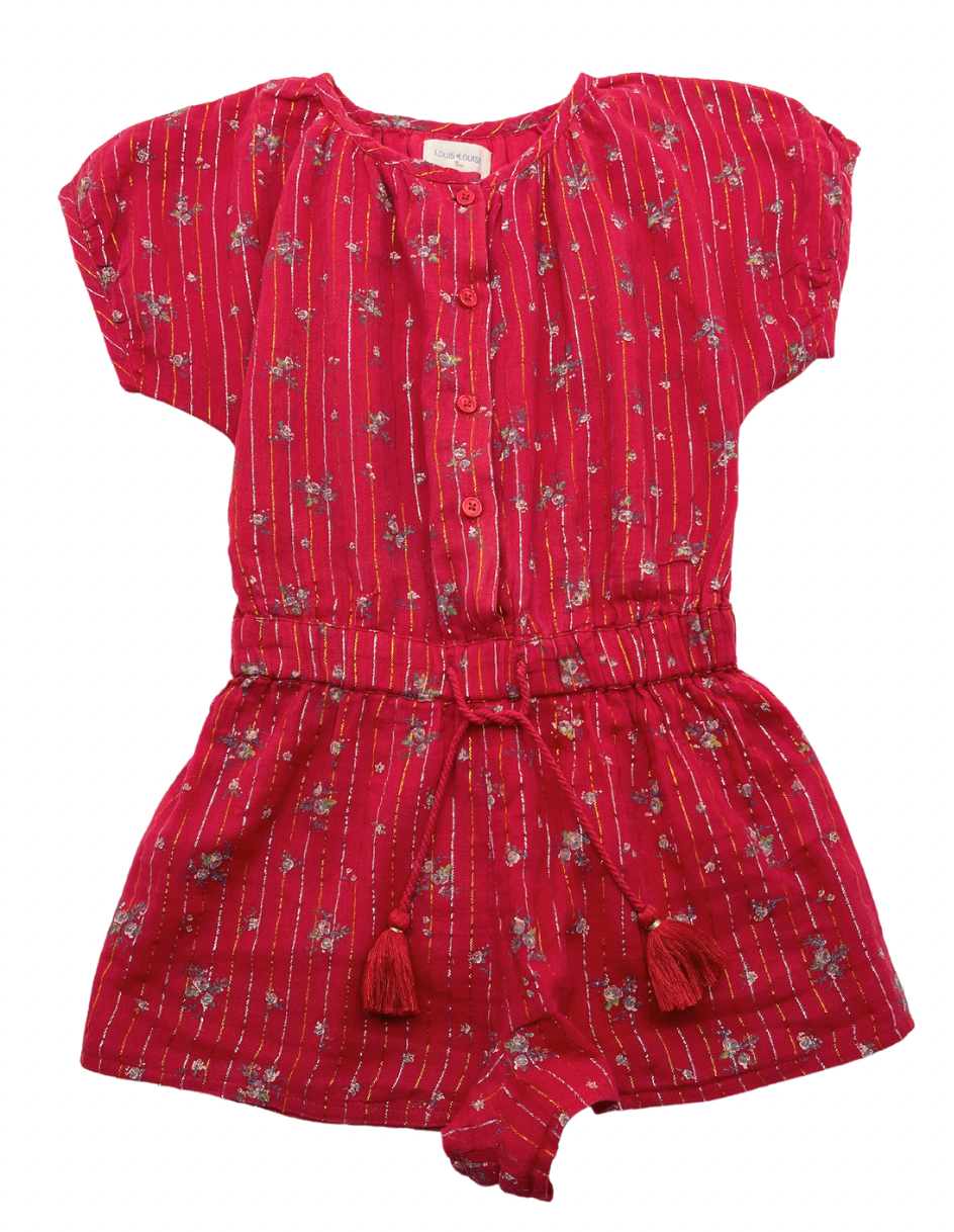 Red Kids Jumpsuit - 8 years LOUIS LOUISE - Seconde Main Red
