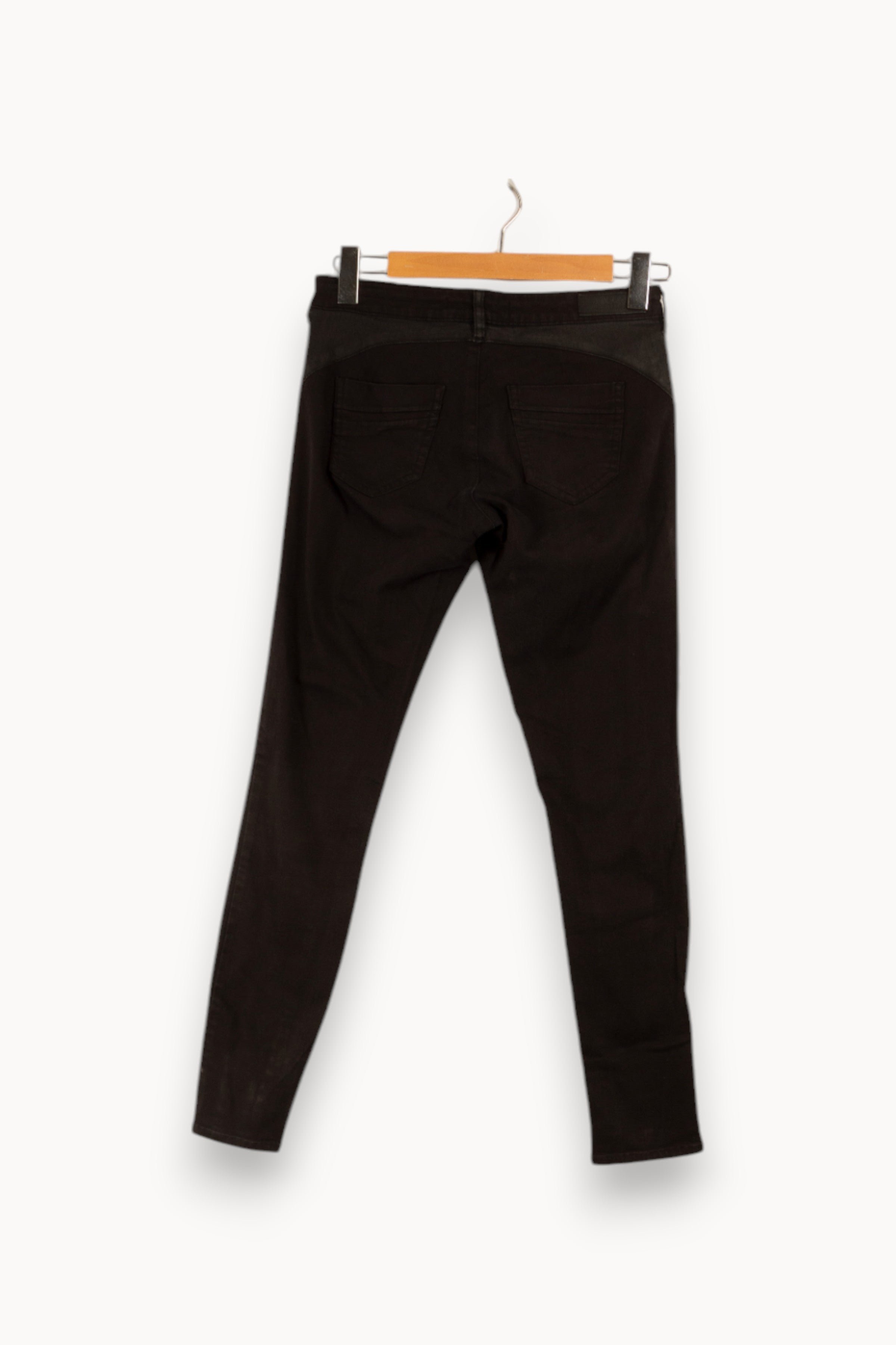 Cropped slim jeans with studs COMPTOIR DES COTONNIERS - Seconde main Black