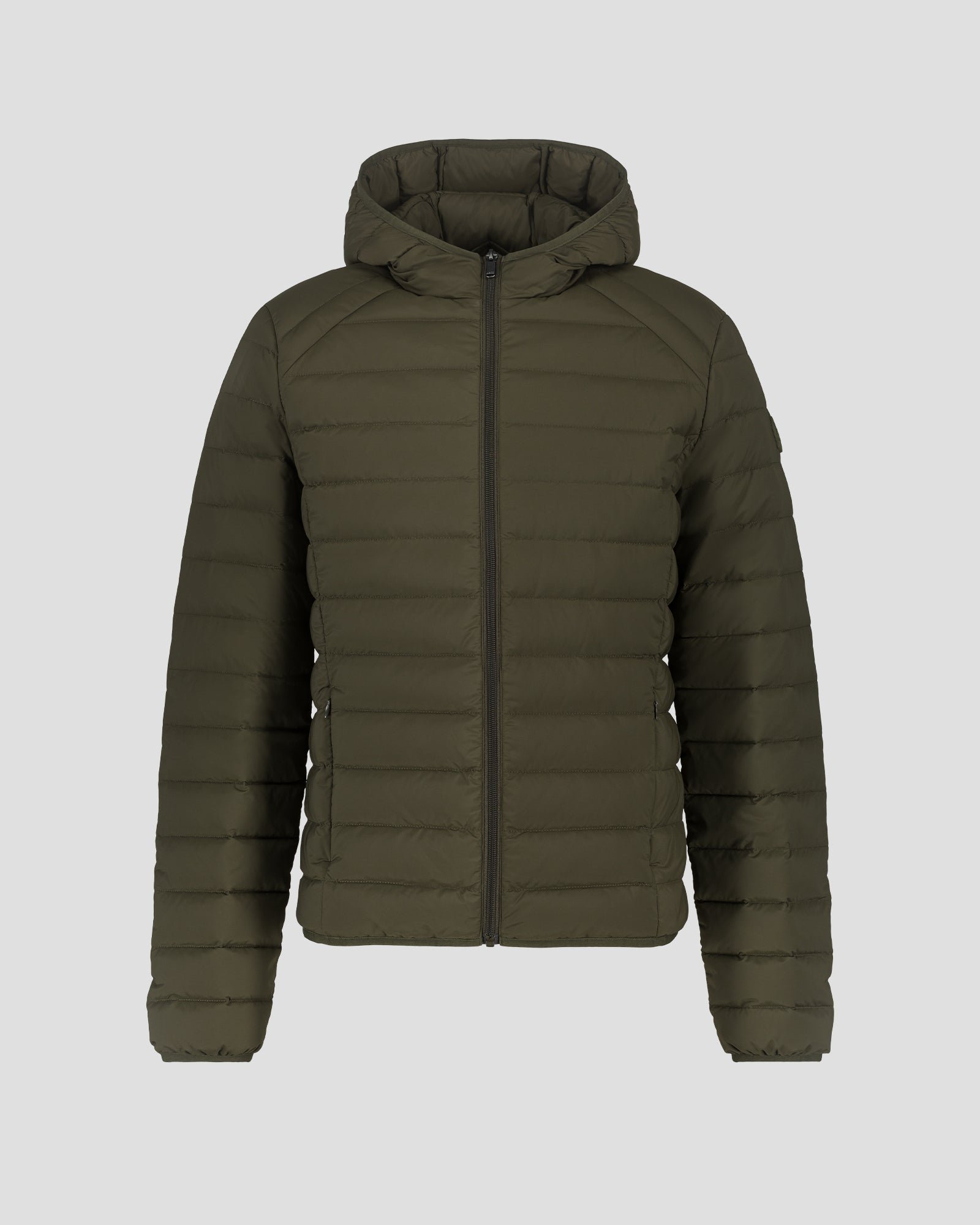 Frantz Stretch Lightweight Hooded Puffer Coat JOTT Green