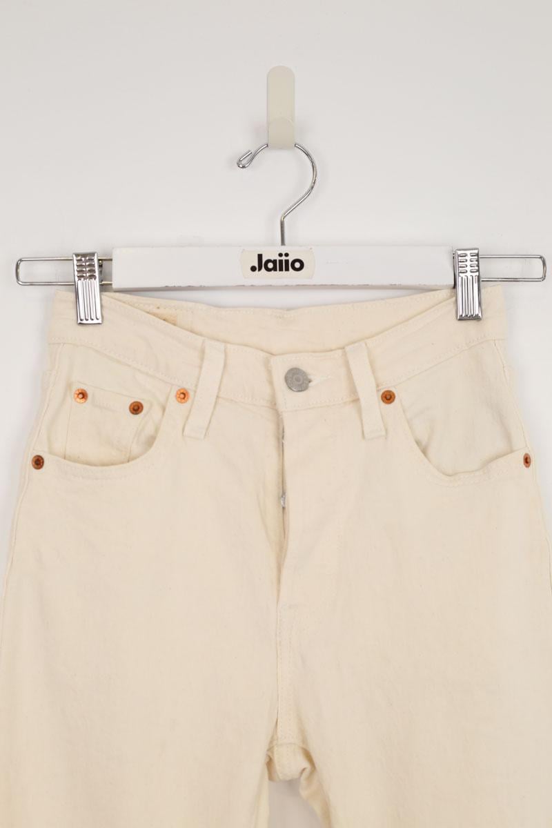Cotton straight jeans LEVI'S - Seconde main Beige