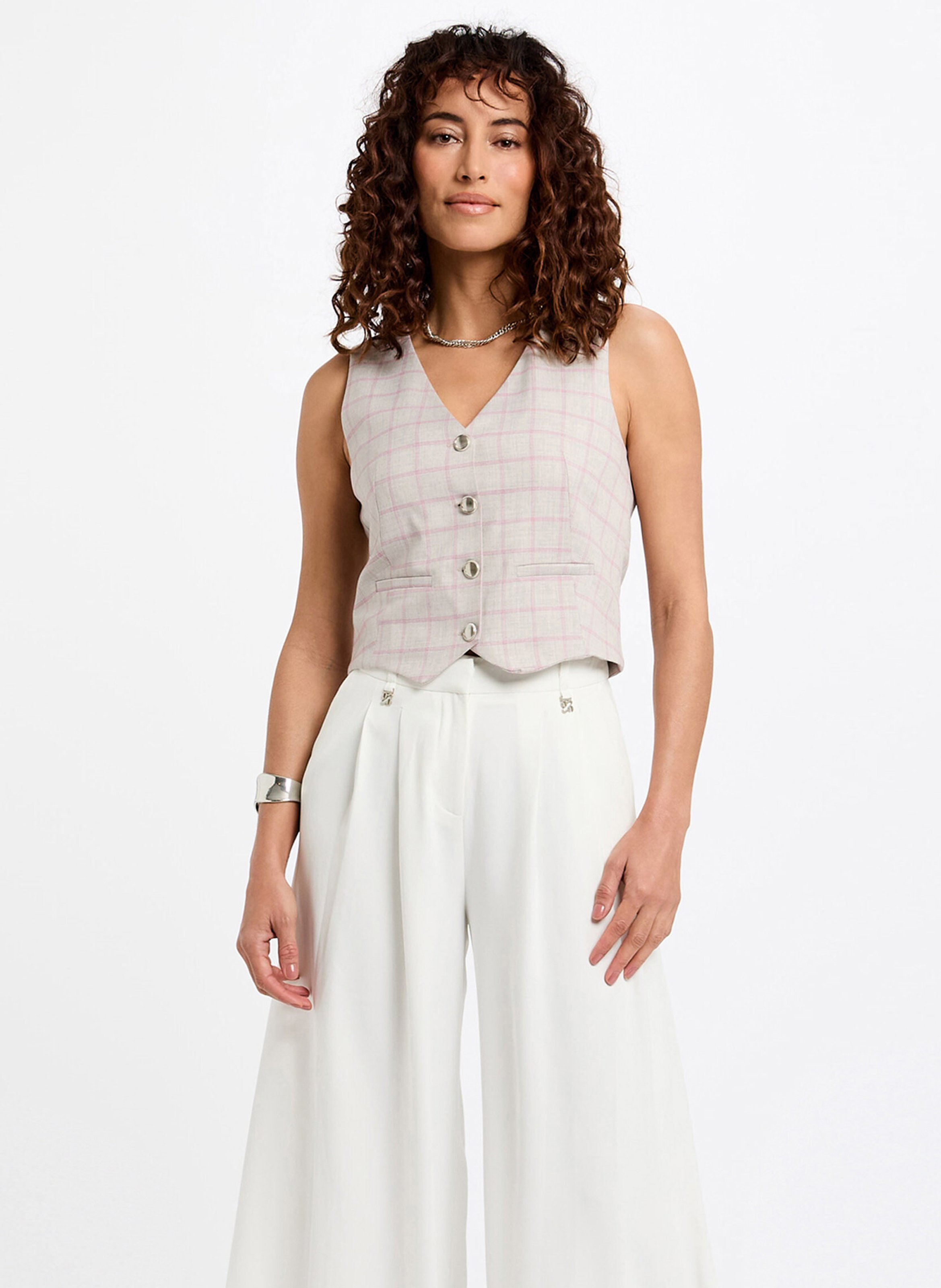 V-hals bedrukte vest MORGAN Veelkleurig