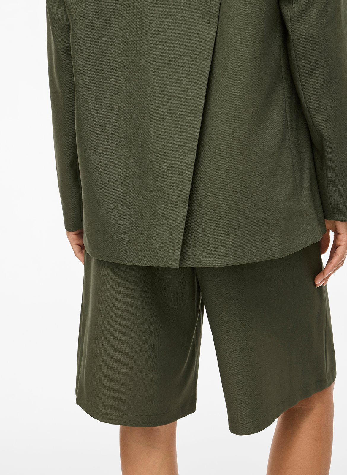 Veste tailleur en fibres recyclées mélangées VILA Vert