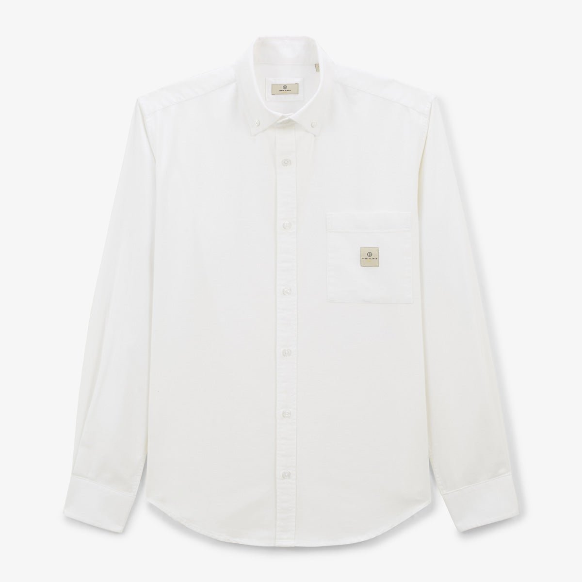 Long-sleeve solid oxford shirt SERGE BLANCO White