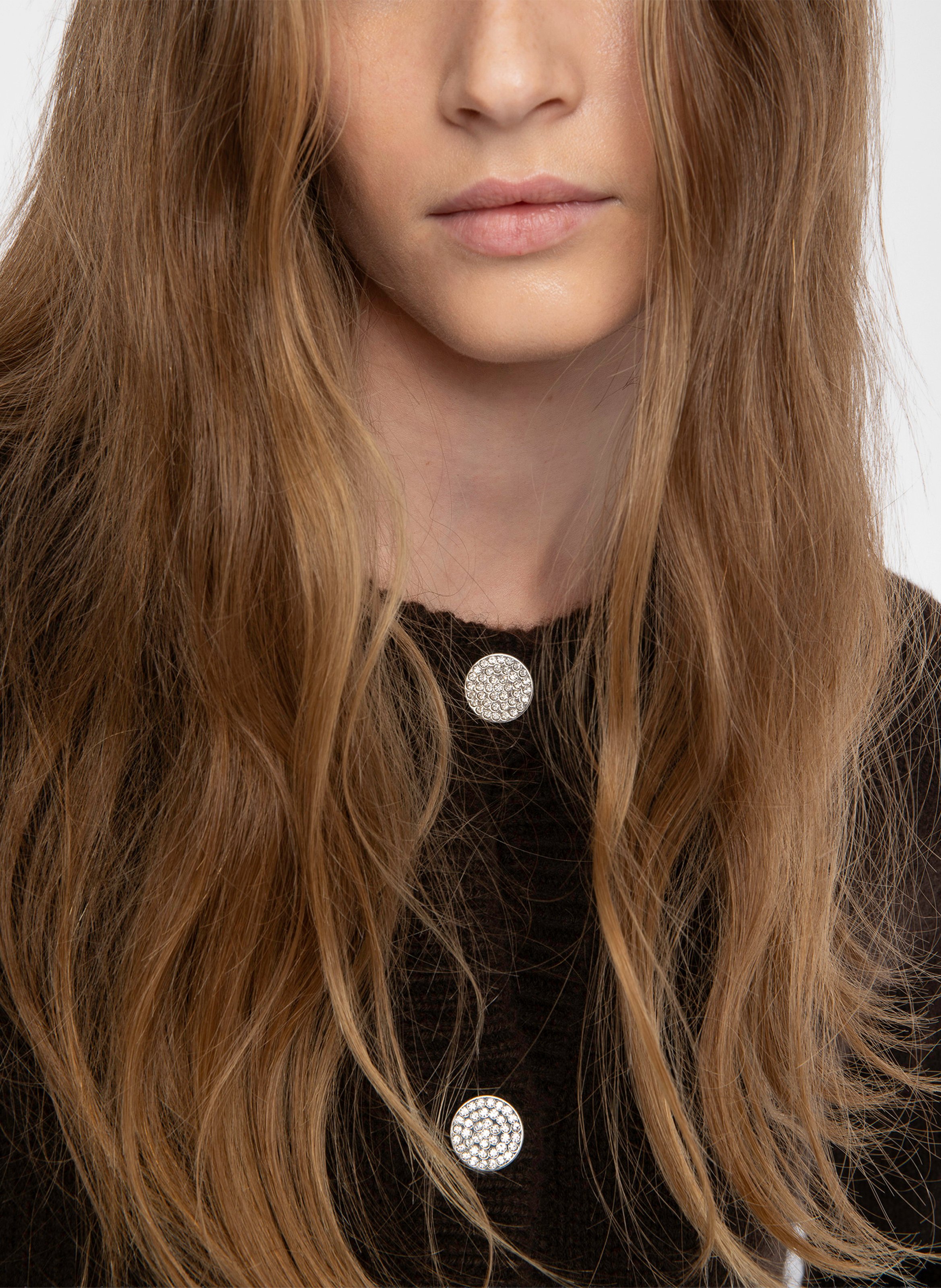 Kaschmir-Strickjacke mit Rundhalsausschnitt ZADIG&VOLTAIRE Braun