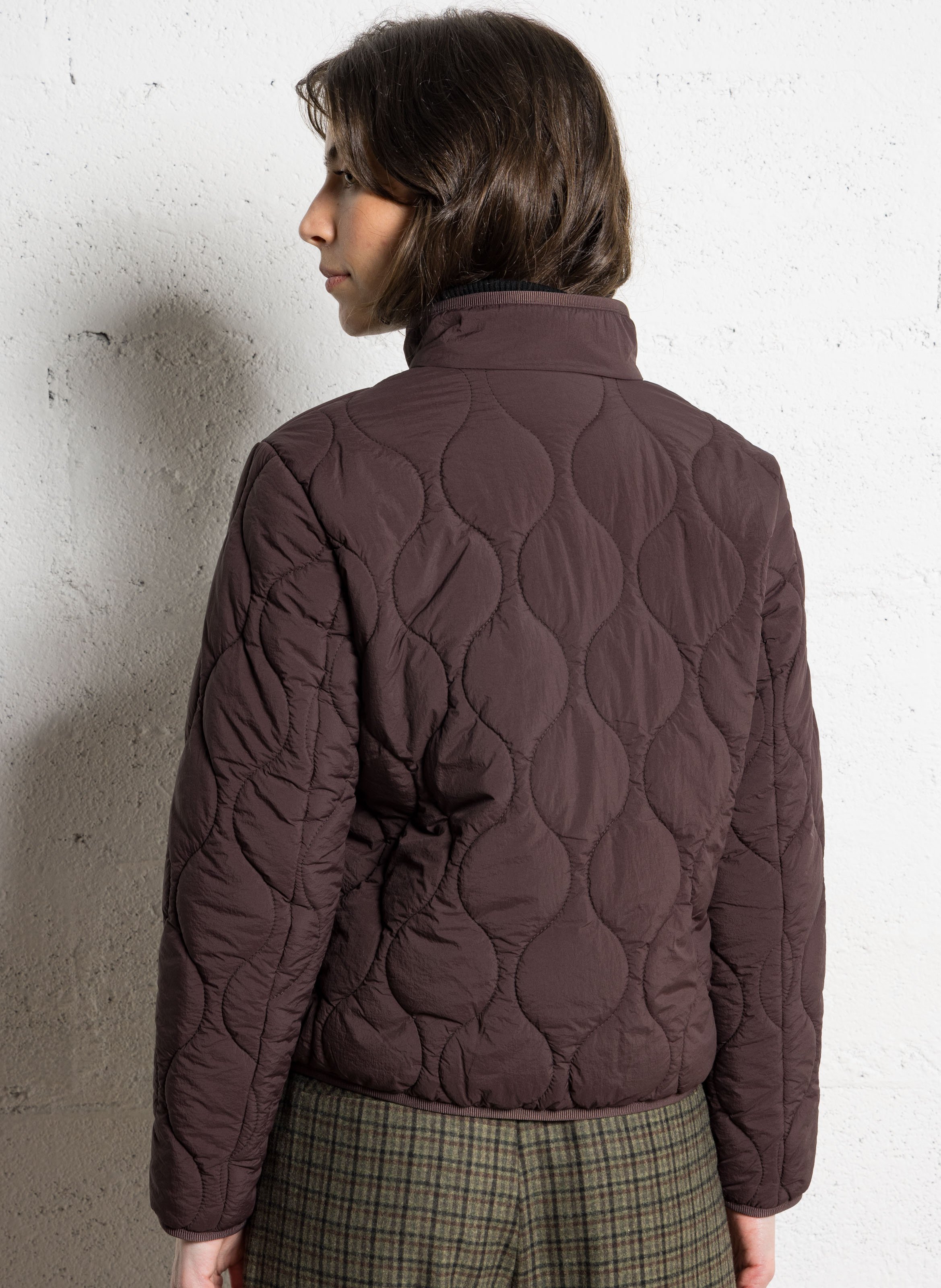 Veste droite matelassée  NICE THINGS Marron