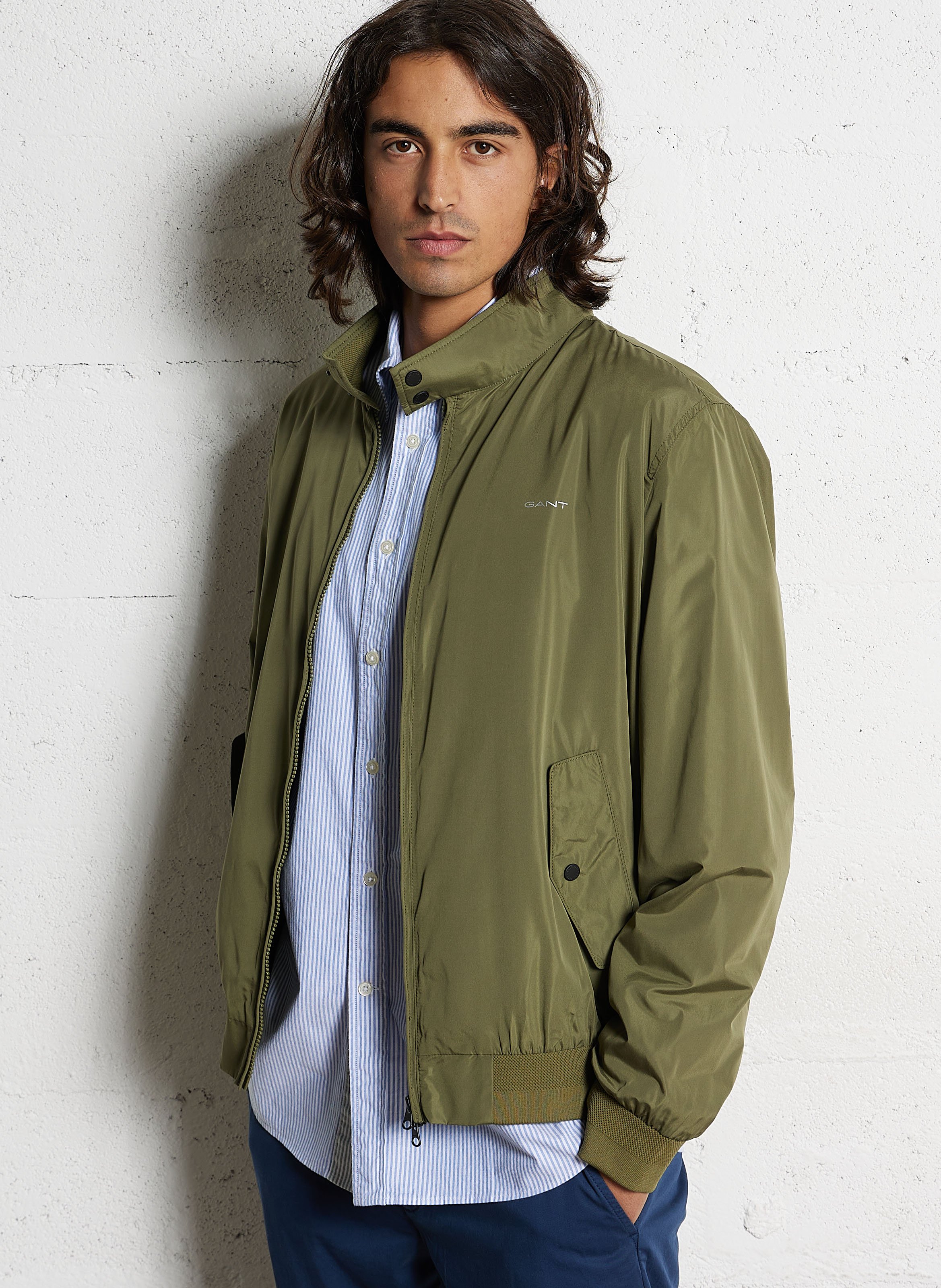 Blouson droit col montant GANT Vert
