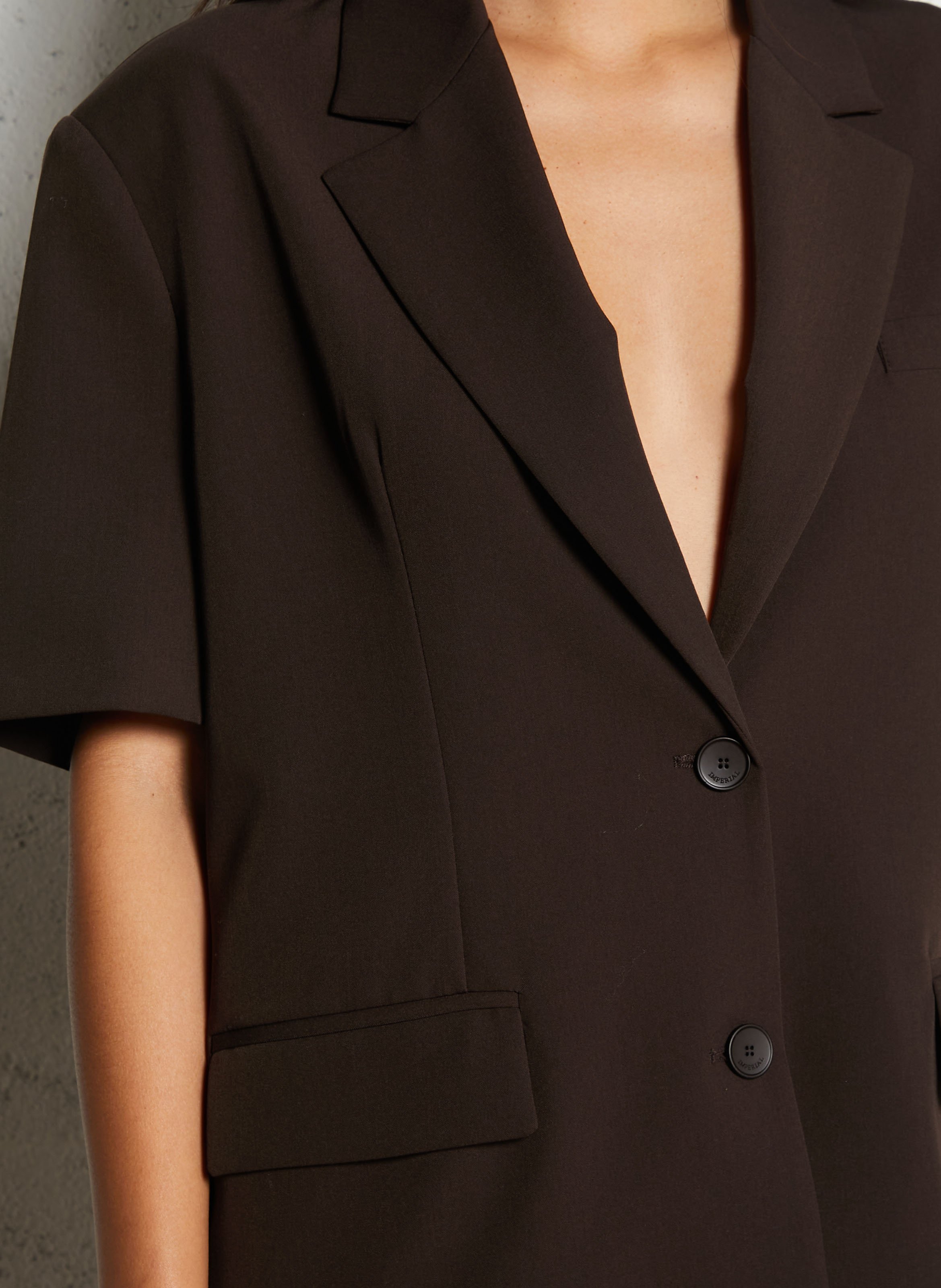 Veste tailleur oversize IMPERIAL Marron