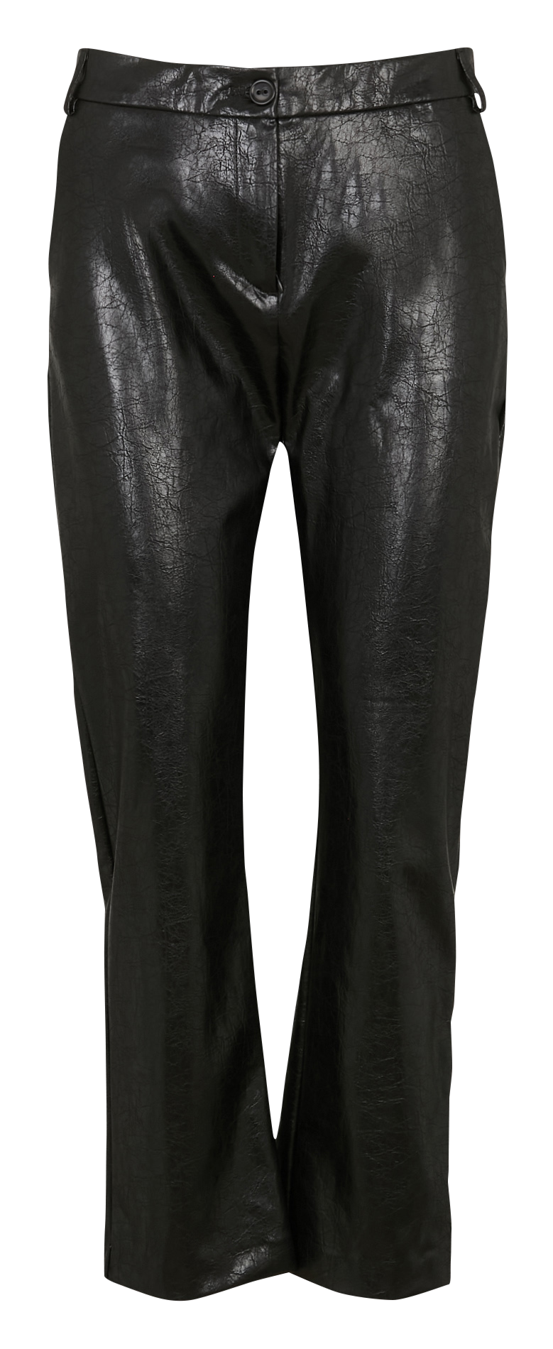 Pnatalon droit effet cuir craquelé COTELAC Noir