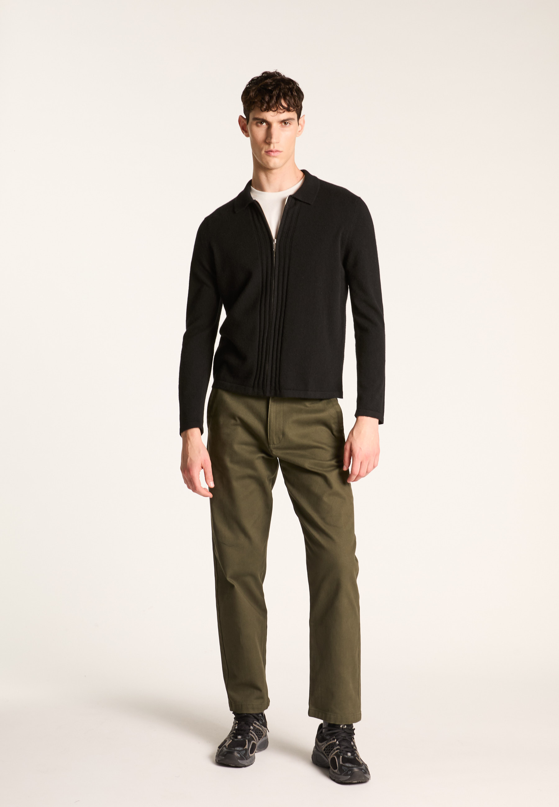 Zipped cashmere cardigan MAISON MONTAGUT