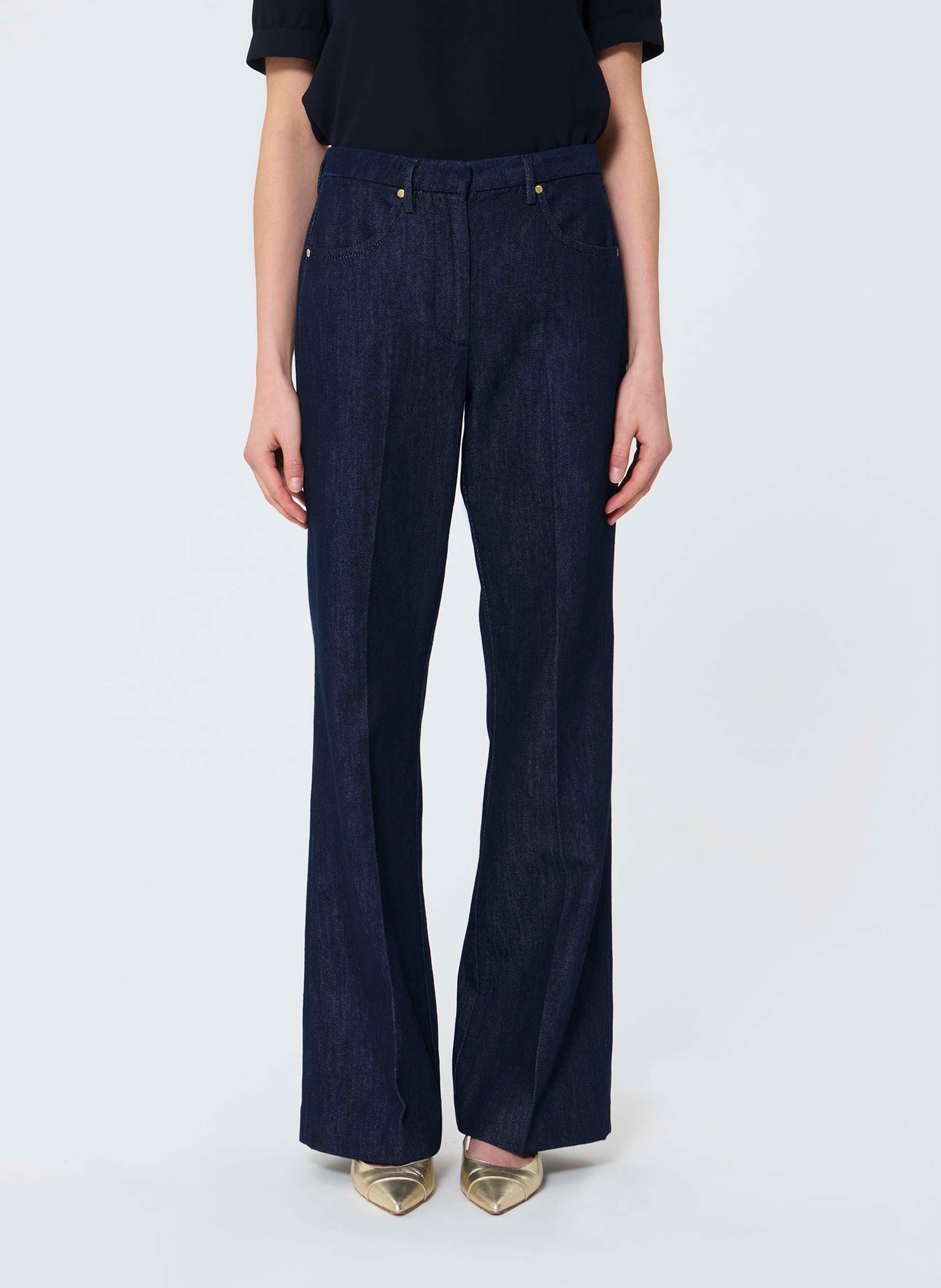 Jean taille haute flare brut TARA JARMON Bleu