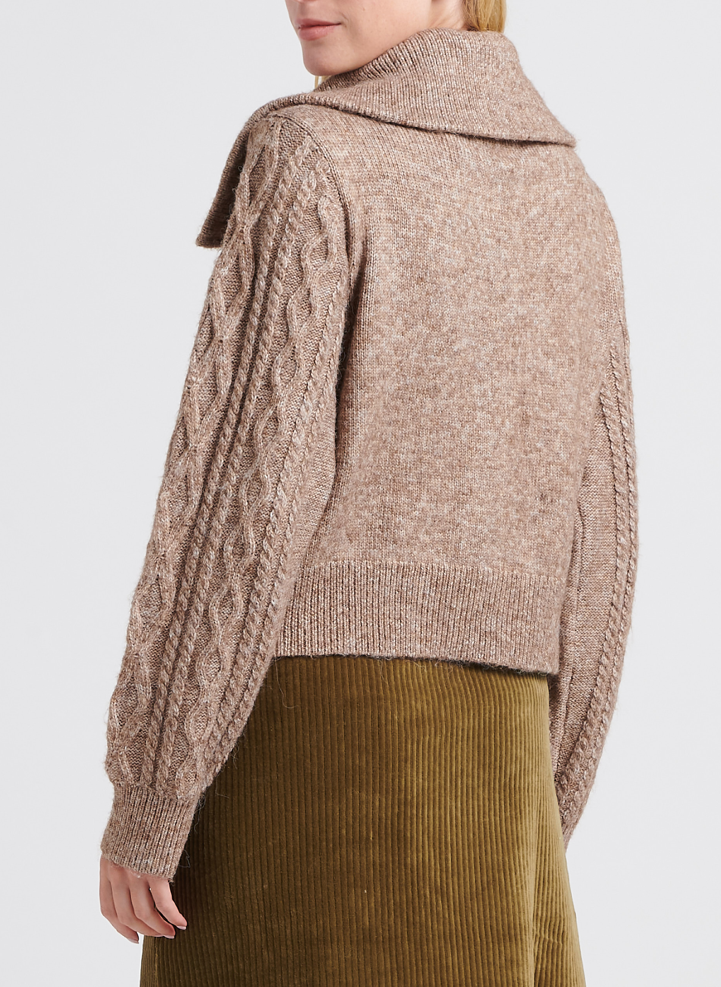 Short trucker-neck cardigan VILA Brown