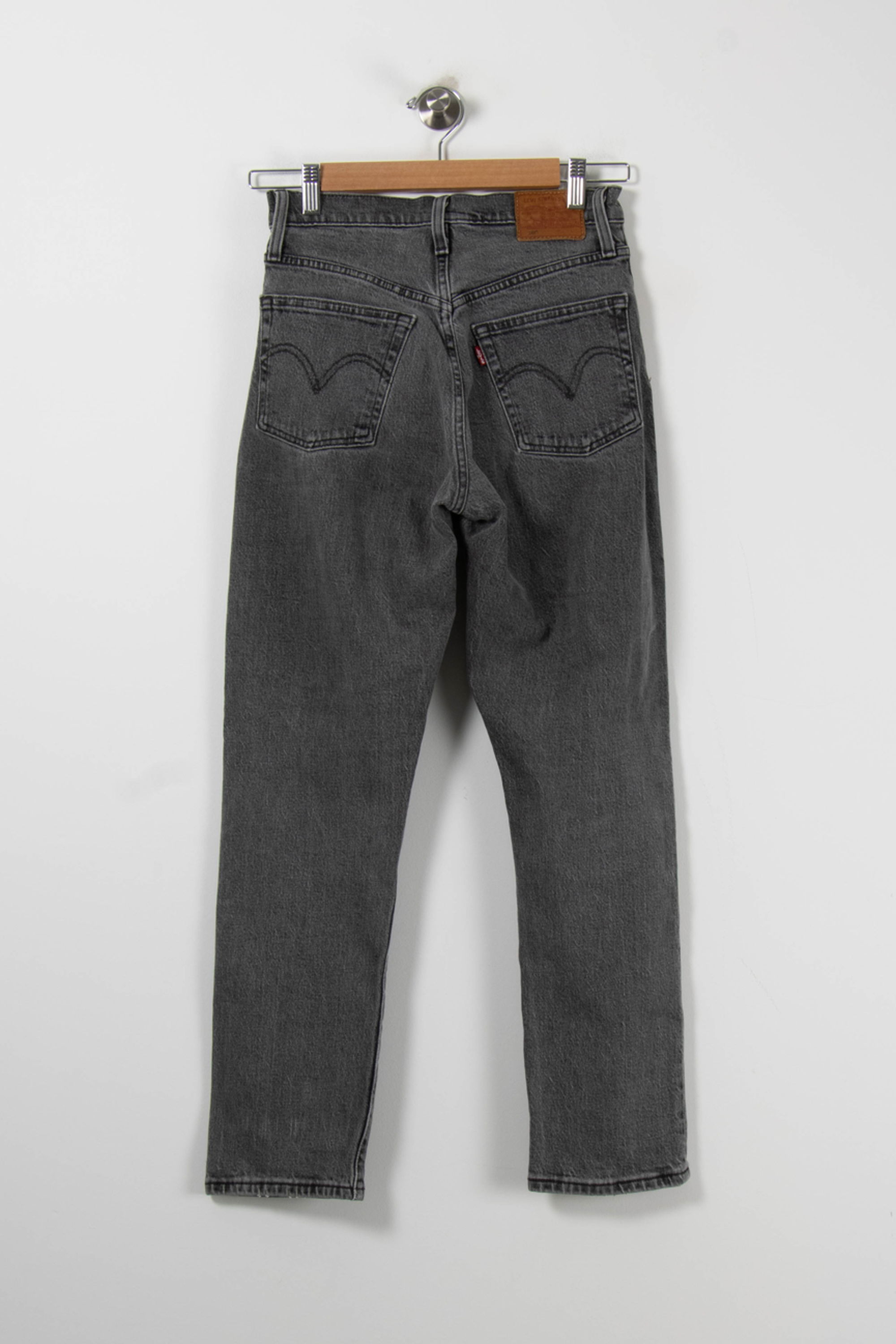 Cropped slim jeans with studs LEVI'S - Seconde main Grey