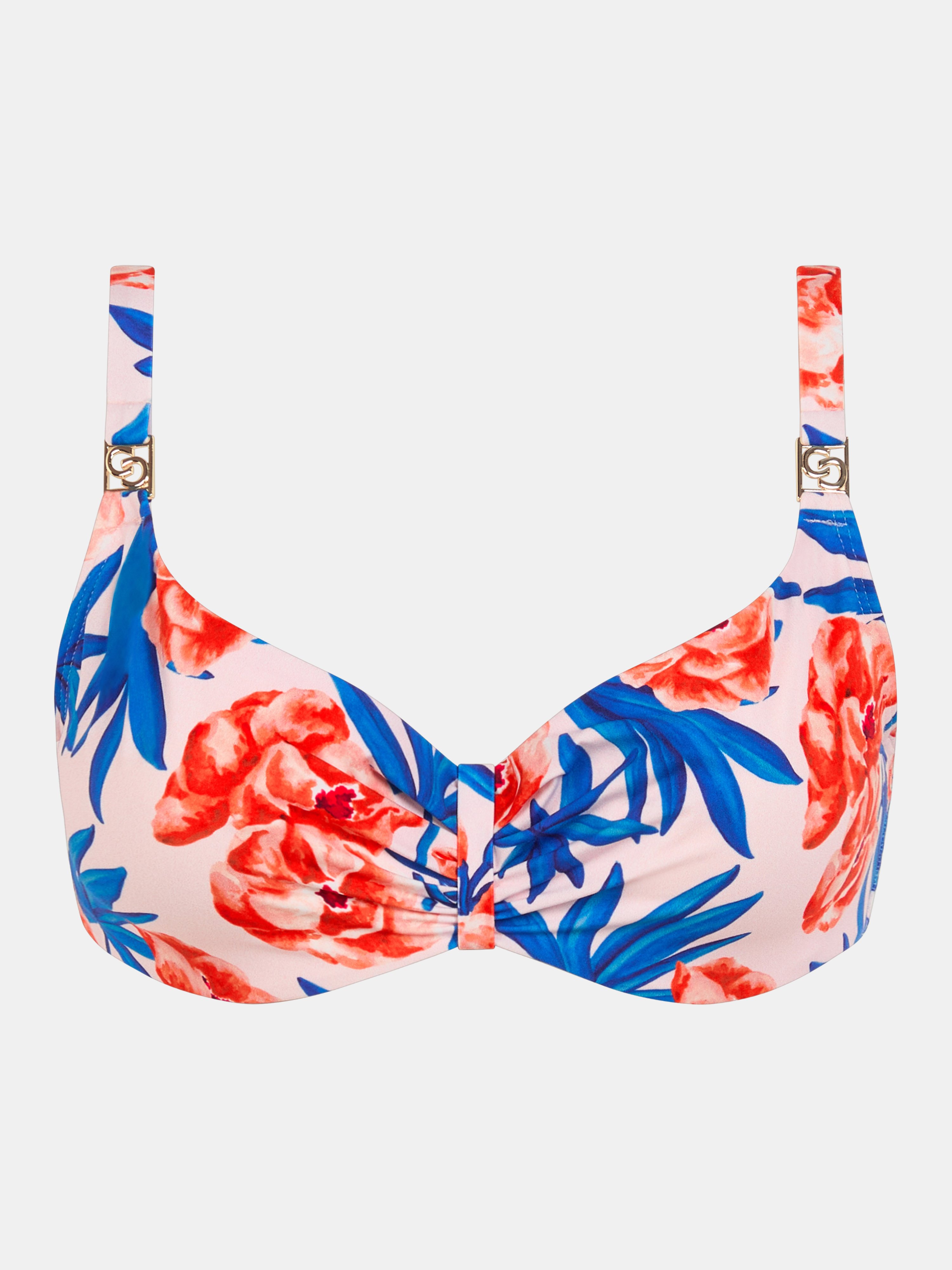 Underwired balconette bikini top CHANTELLE Blue