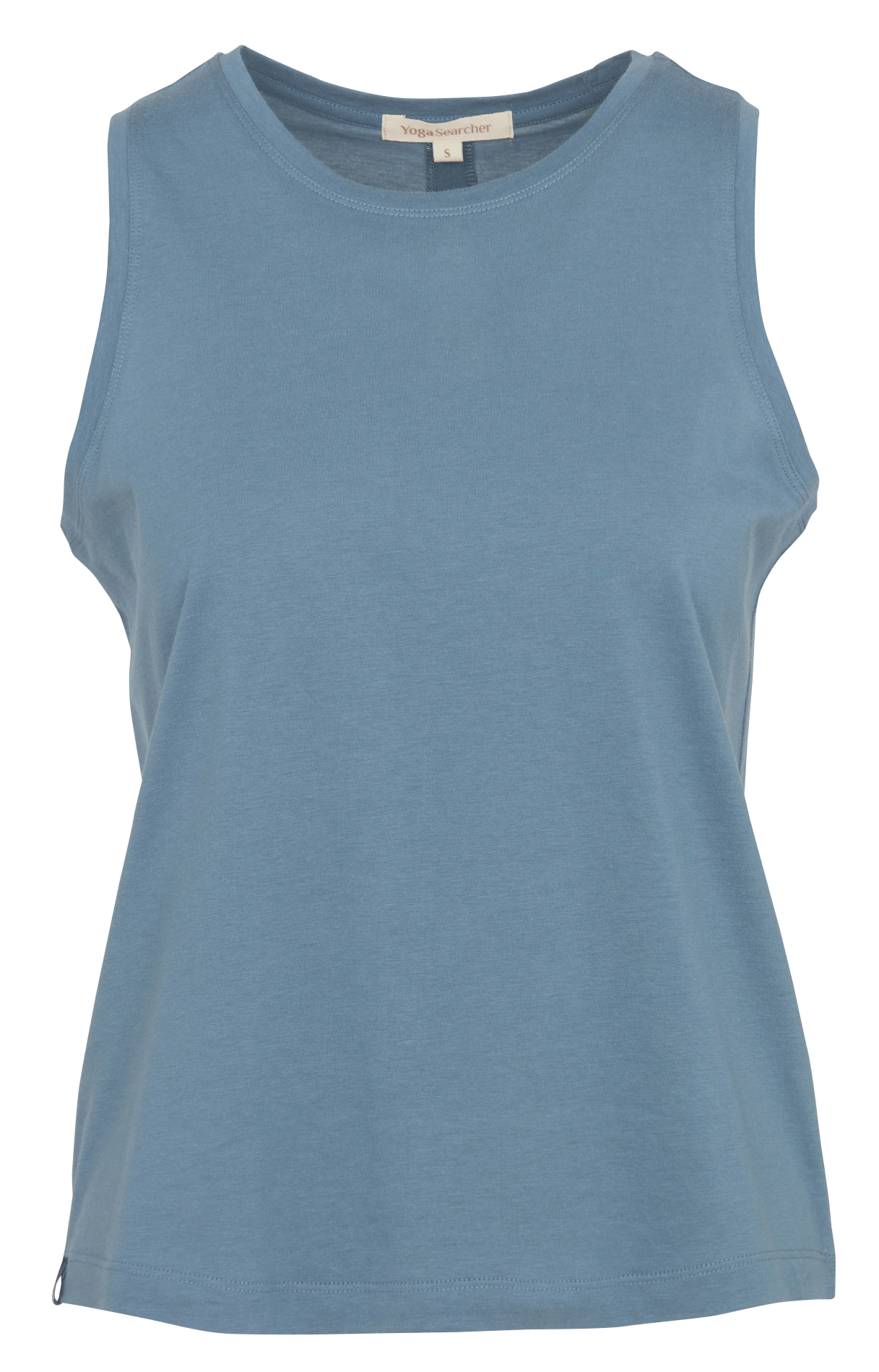 Runder Baumwollmischpullover YOGA SEARCHER Blau