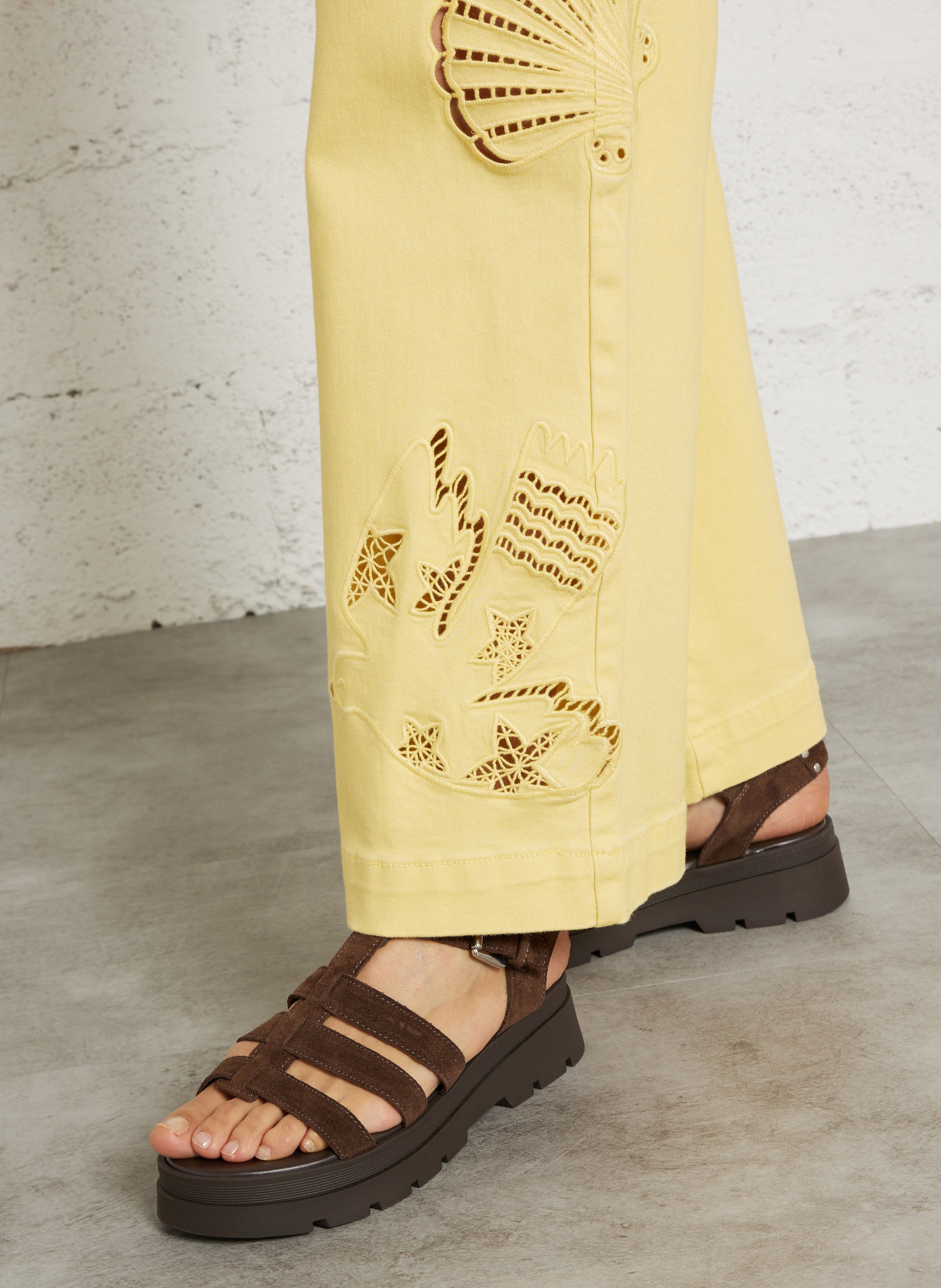 Drapierte Bluse aus Stretch-Baumwolle LA PETITE ETOILE Gelb