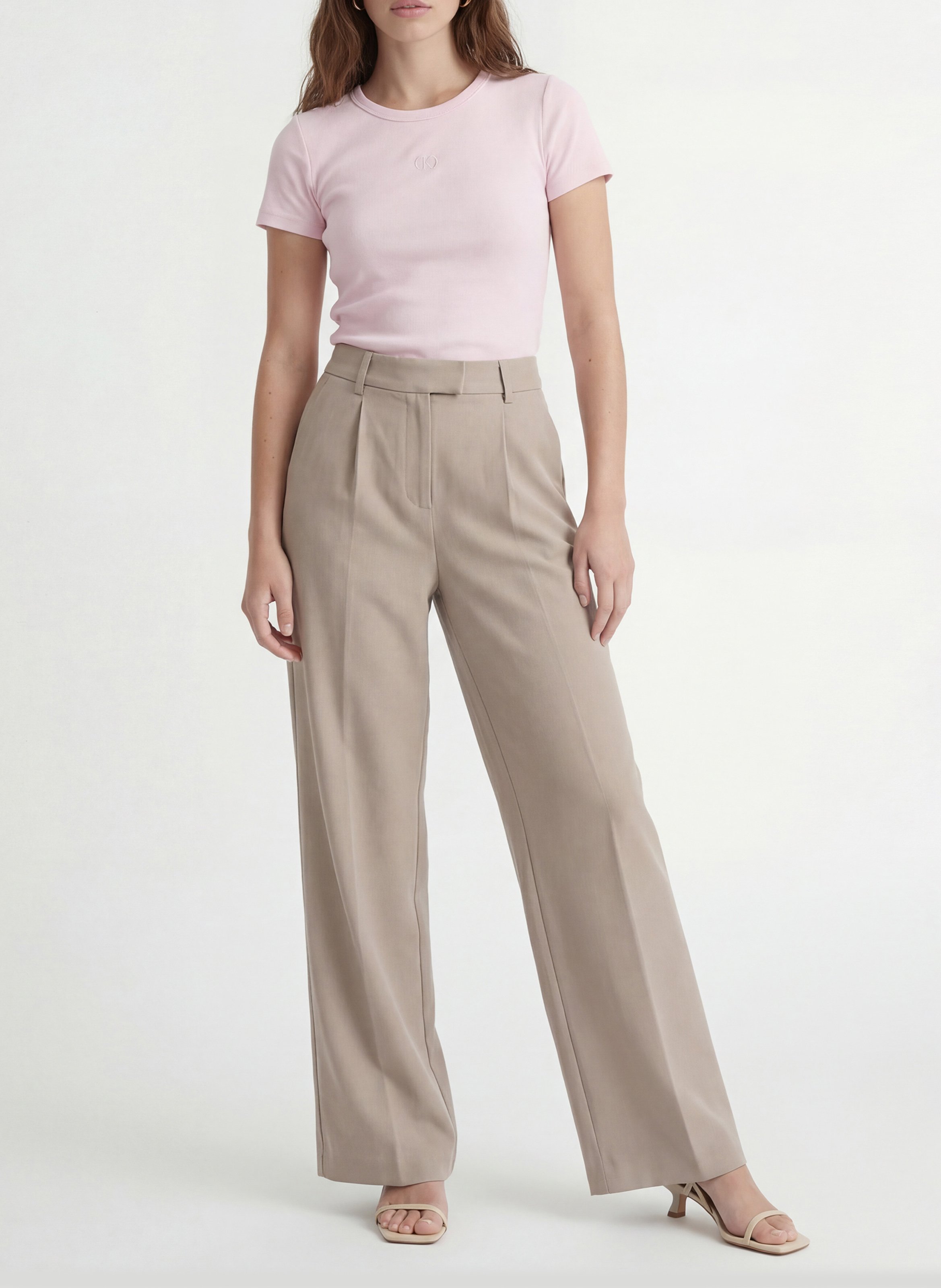 Wijde broek KOOKAI Beige