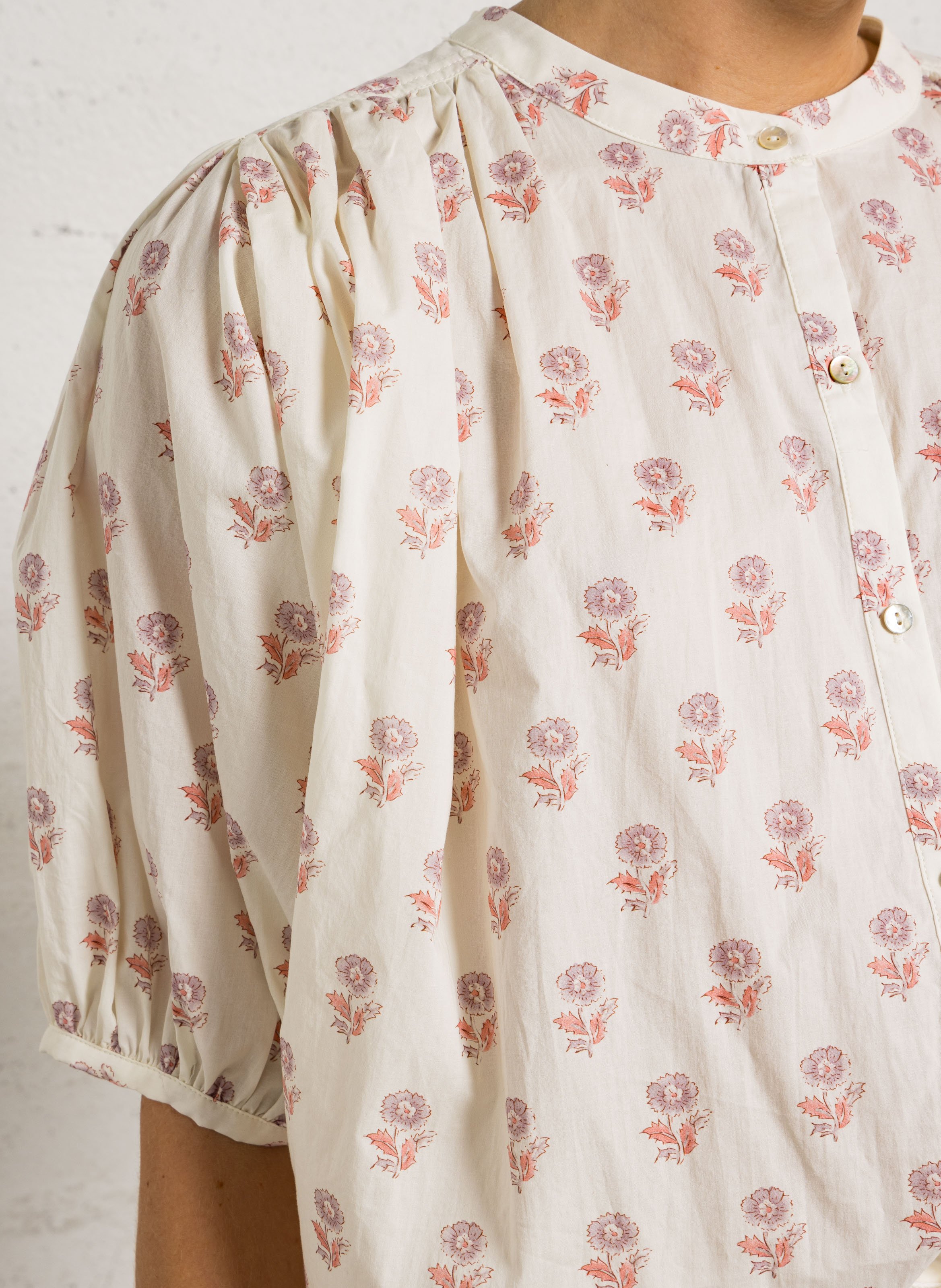 Blouse imprimée col rond JC SOPHIE Rose