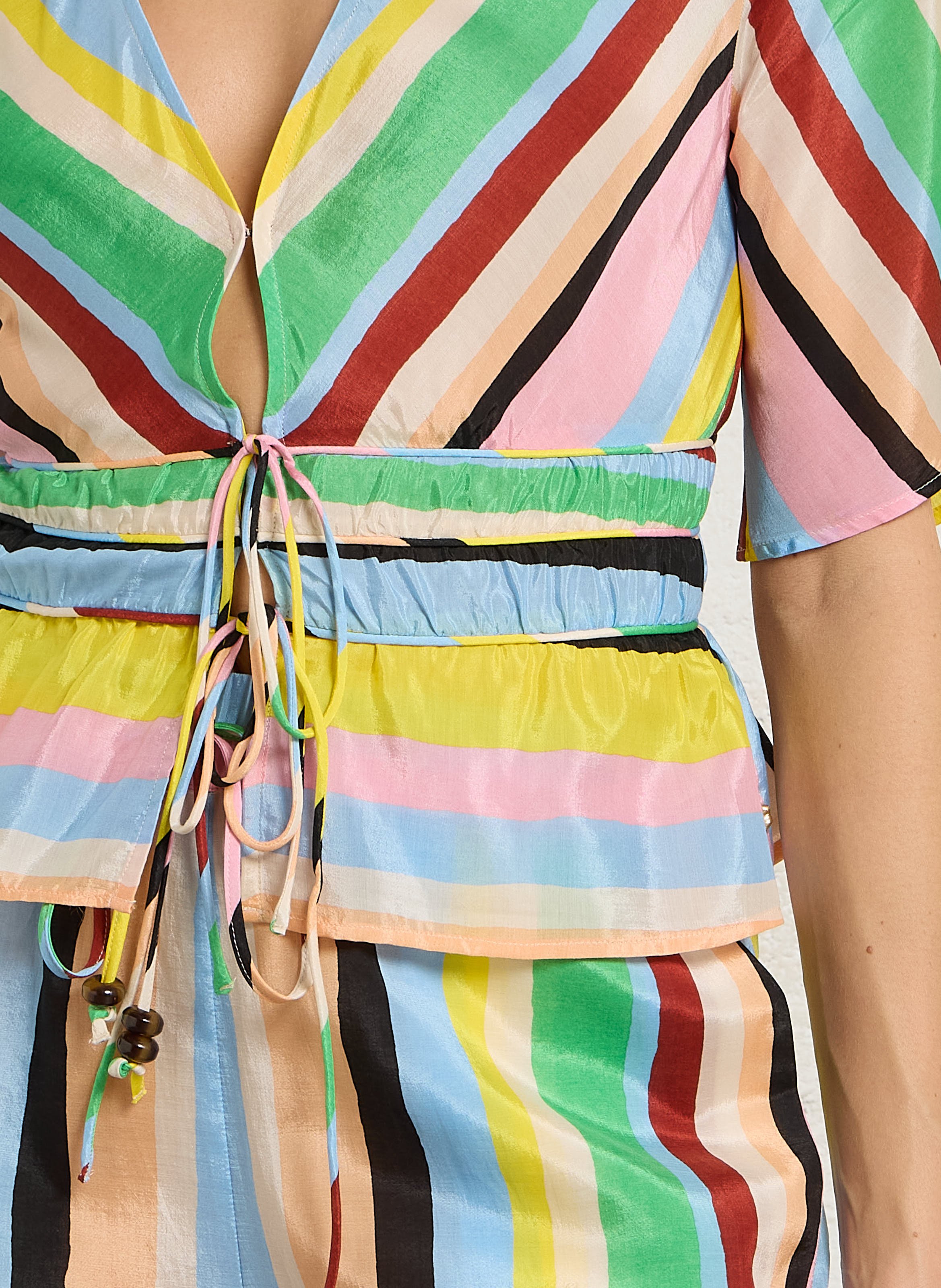 Top met strepen en V-hals FABIENNE CHAPOT Veelkleurig