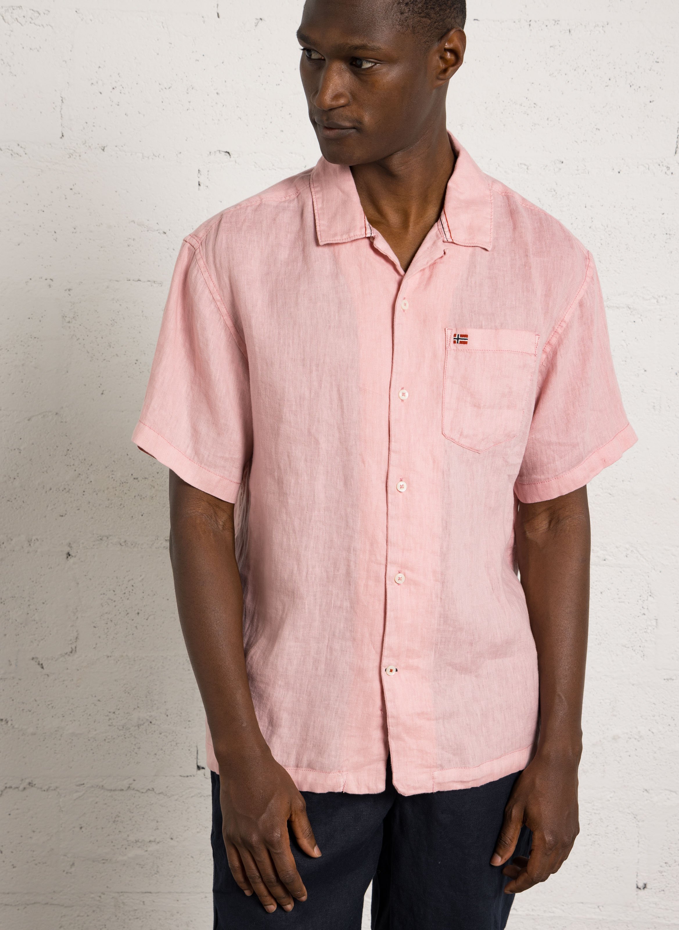 Camisa de lino recta NAPAPIJRI