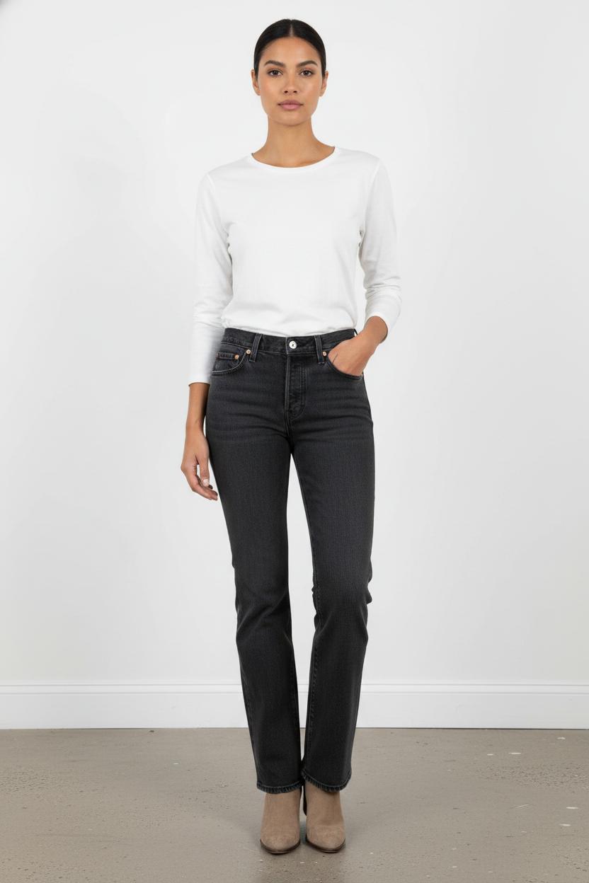 Cropped slim jeans with studs LEVI'S - Seconde main Black