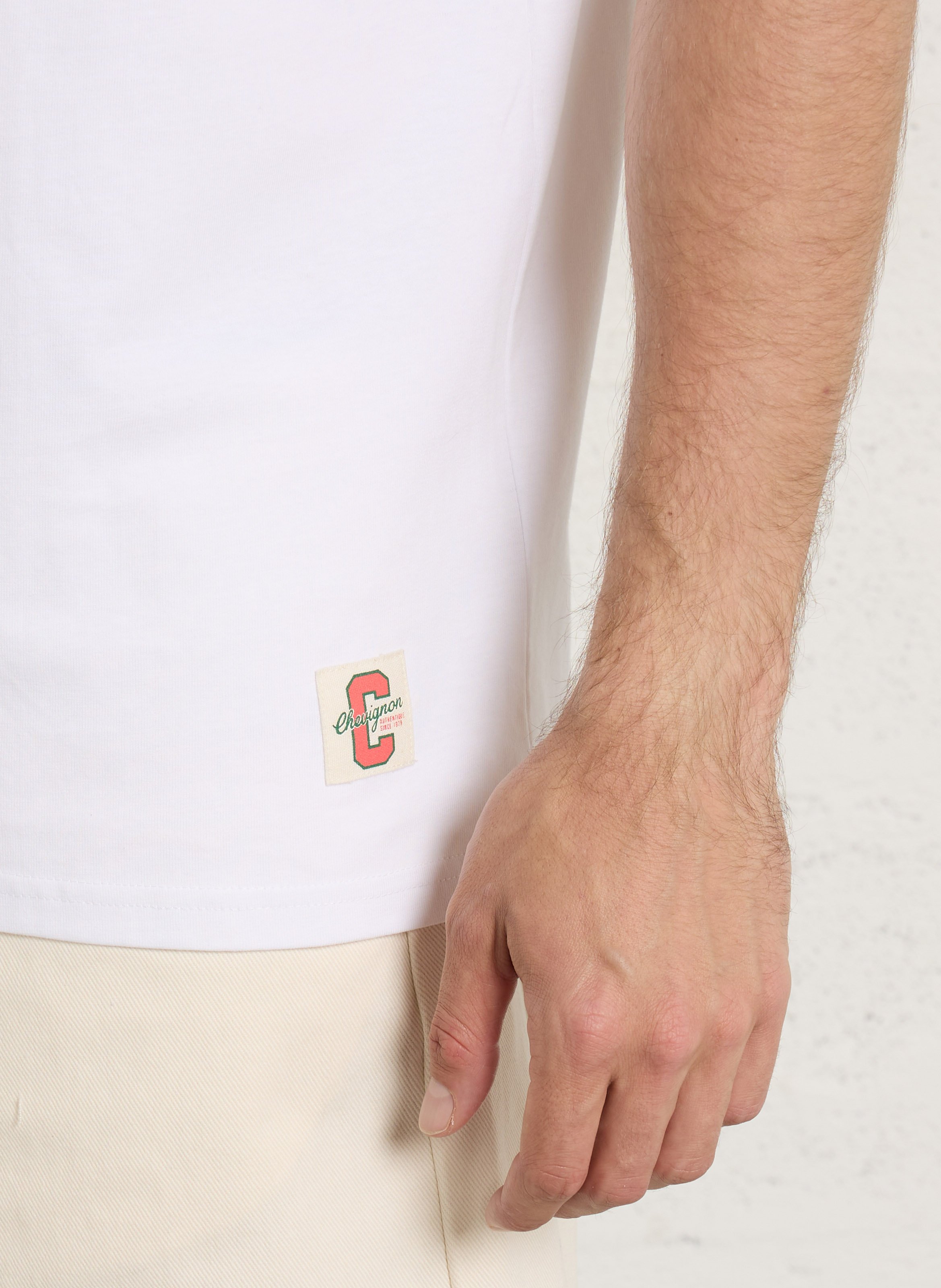 Oversized round-neck cotton T-shirt CHEVIGNON White