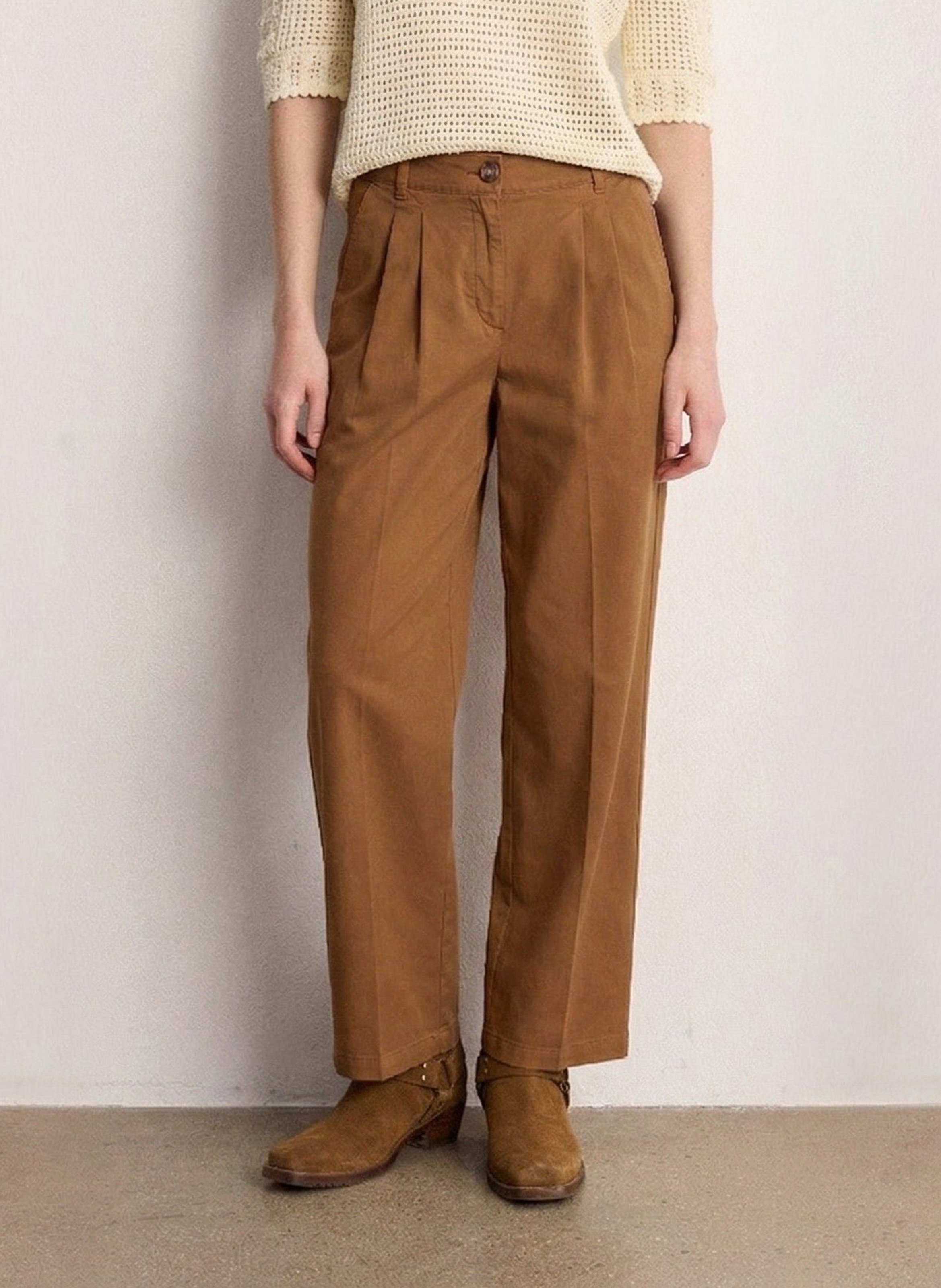 Pantalon large taille haute uni PABLO