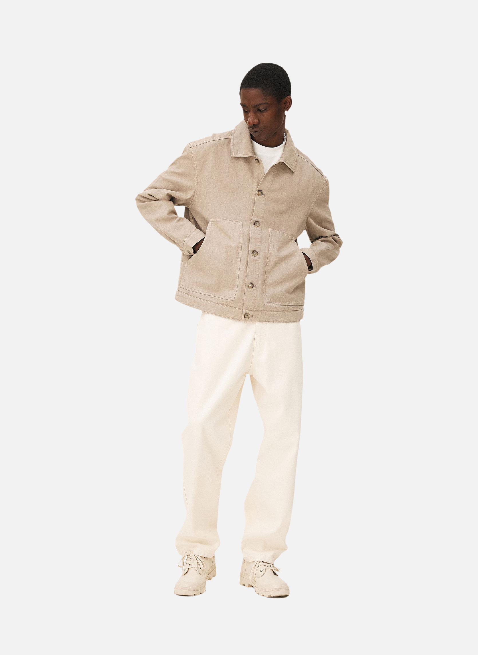 Boxy workwear jacket Arizona Grege 16-1107 TPG Noyoco Beige