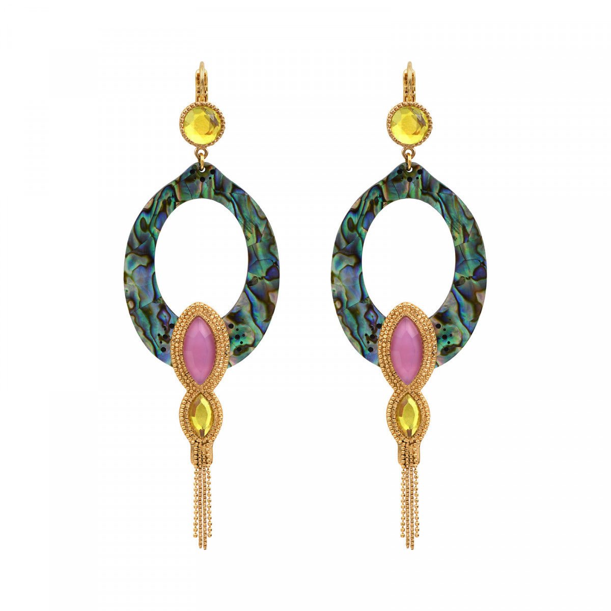 Hanging sleeper earrings SATELLITE PARIS Blue