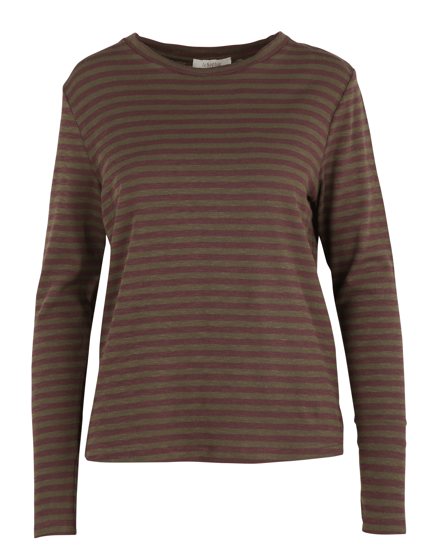 T-shirt rayé manches longues en coton mélangé JC SOPHIE