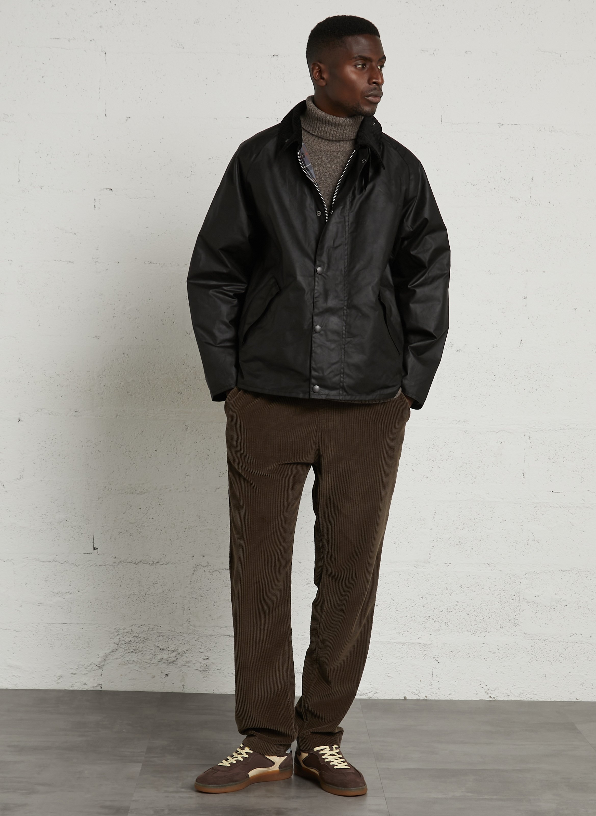 Veste droite en coton BARBOUR Noir