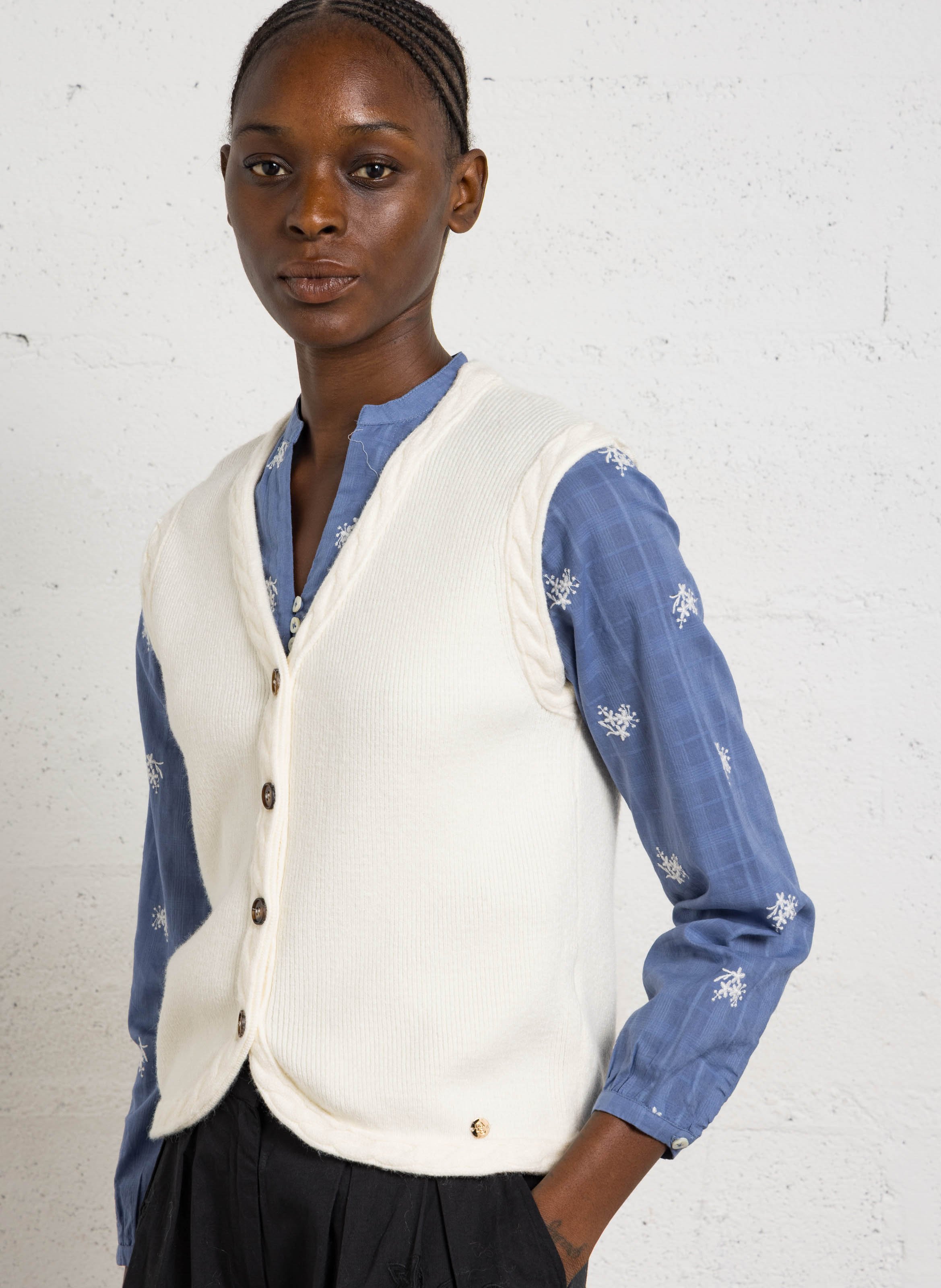 Gilet droit col V LA PETITE ETOILE